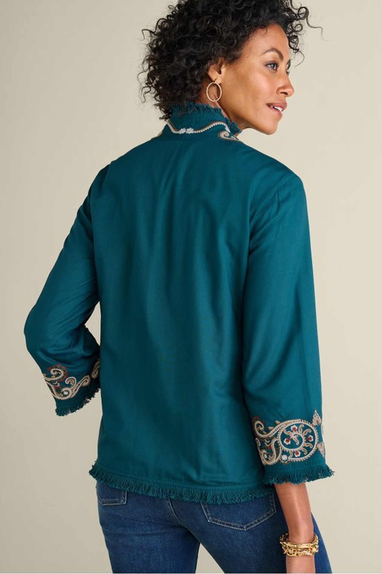Kiruna Embroidered Jacket - Soft Surroundings Outlet