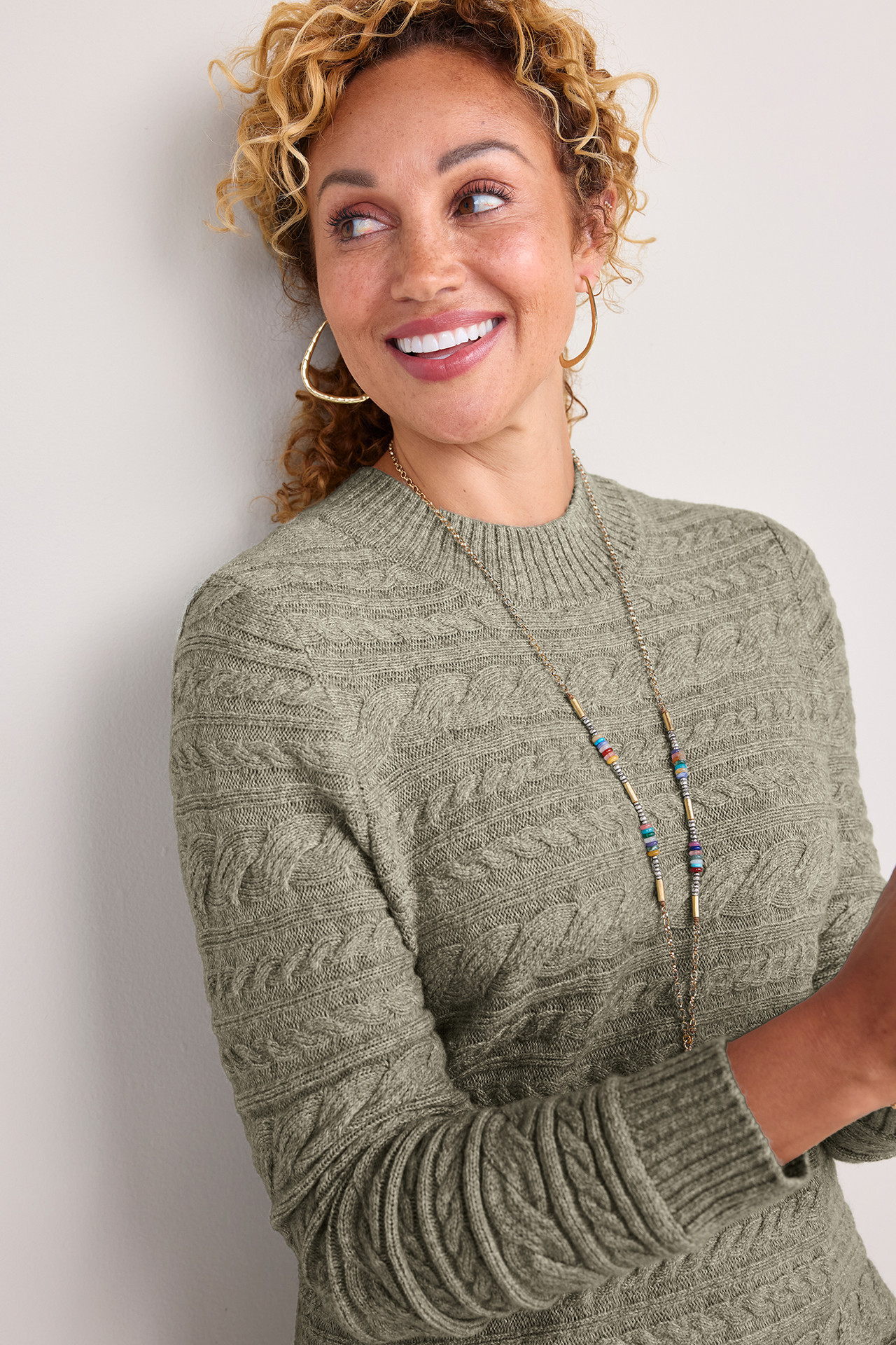 Alena Cable Sweater Tunic - Soft Surroundings Outlet