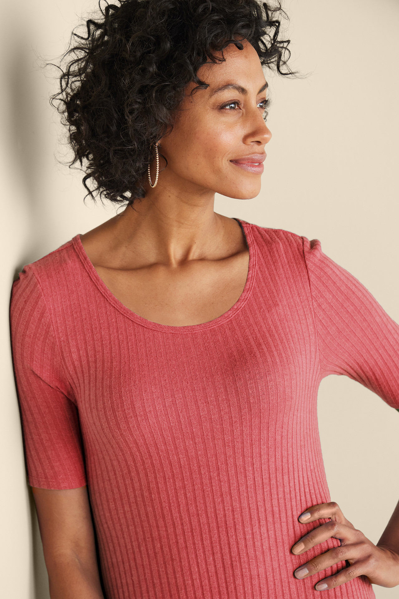 Textured Short Sleeve Santiago Dress - Soft Surroundings Outlet