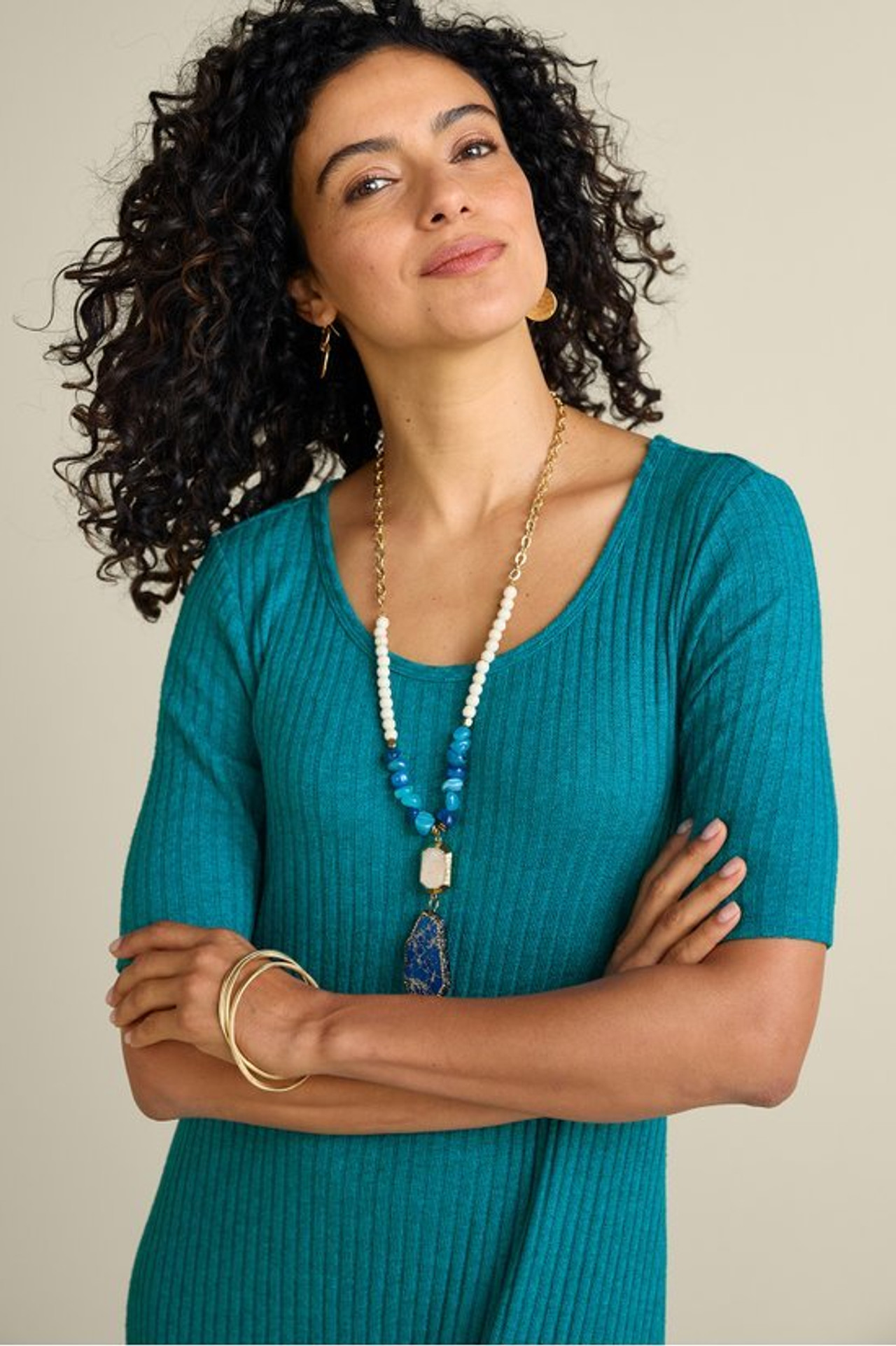 Textured Short Sleeve Santiago Dress - Soft Surroundings Outlet