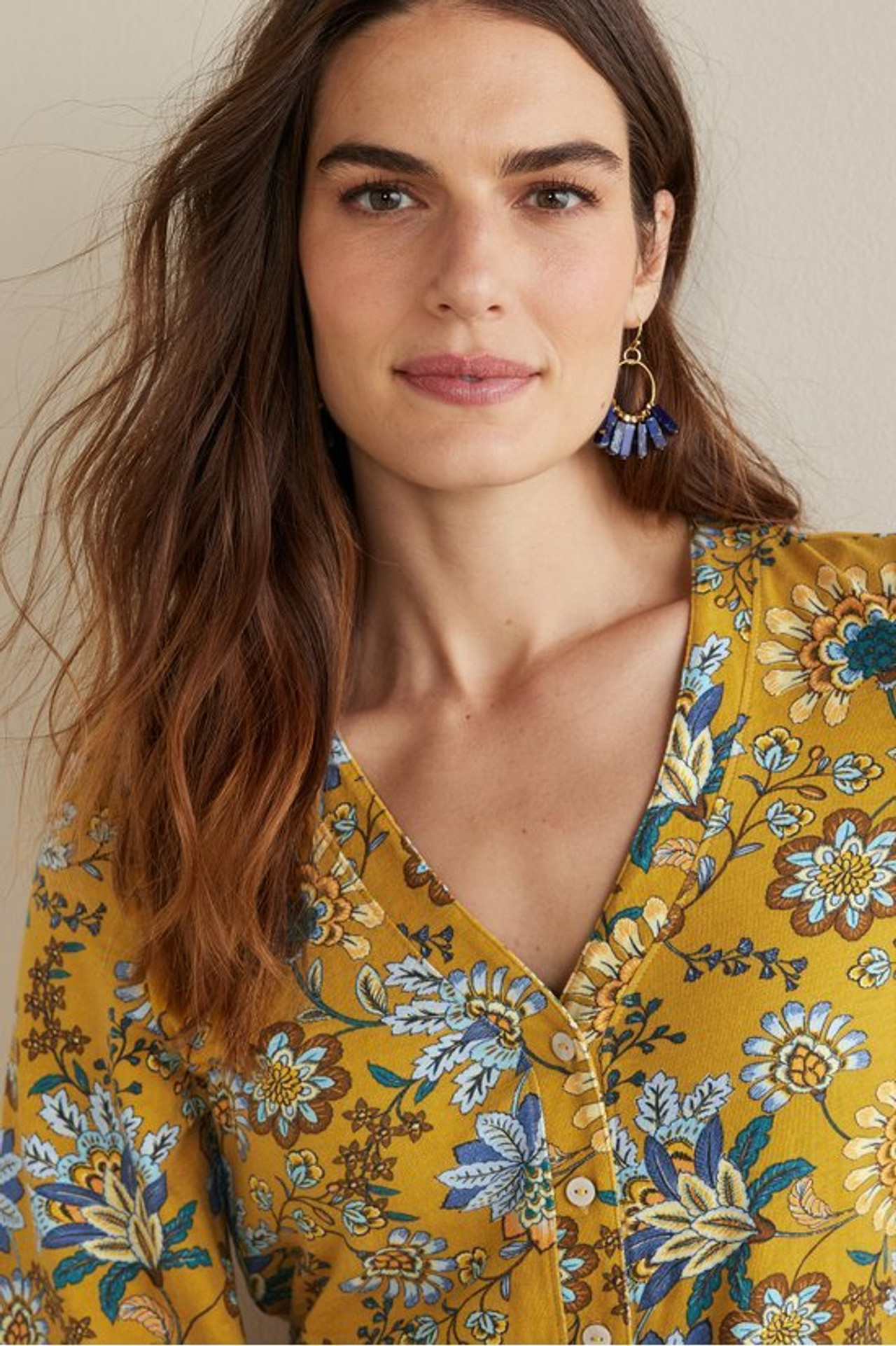 Lorna Button Front Top - Soft Surroundings Outlet