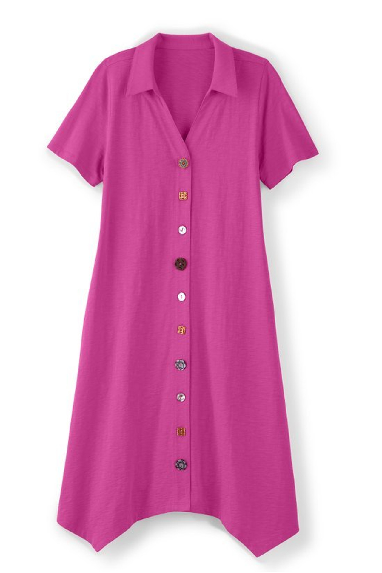 Danielle Button Dress - Soft Surroundings Outlet