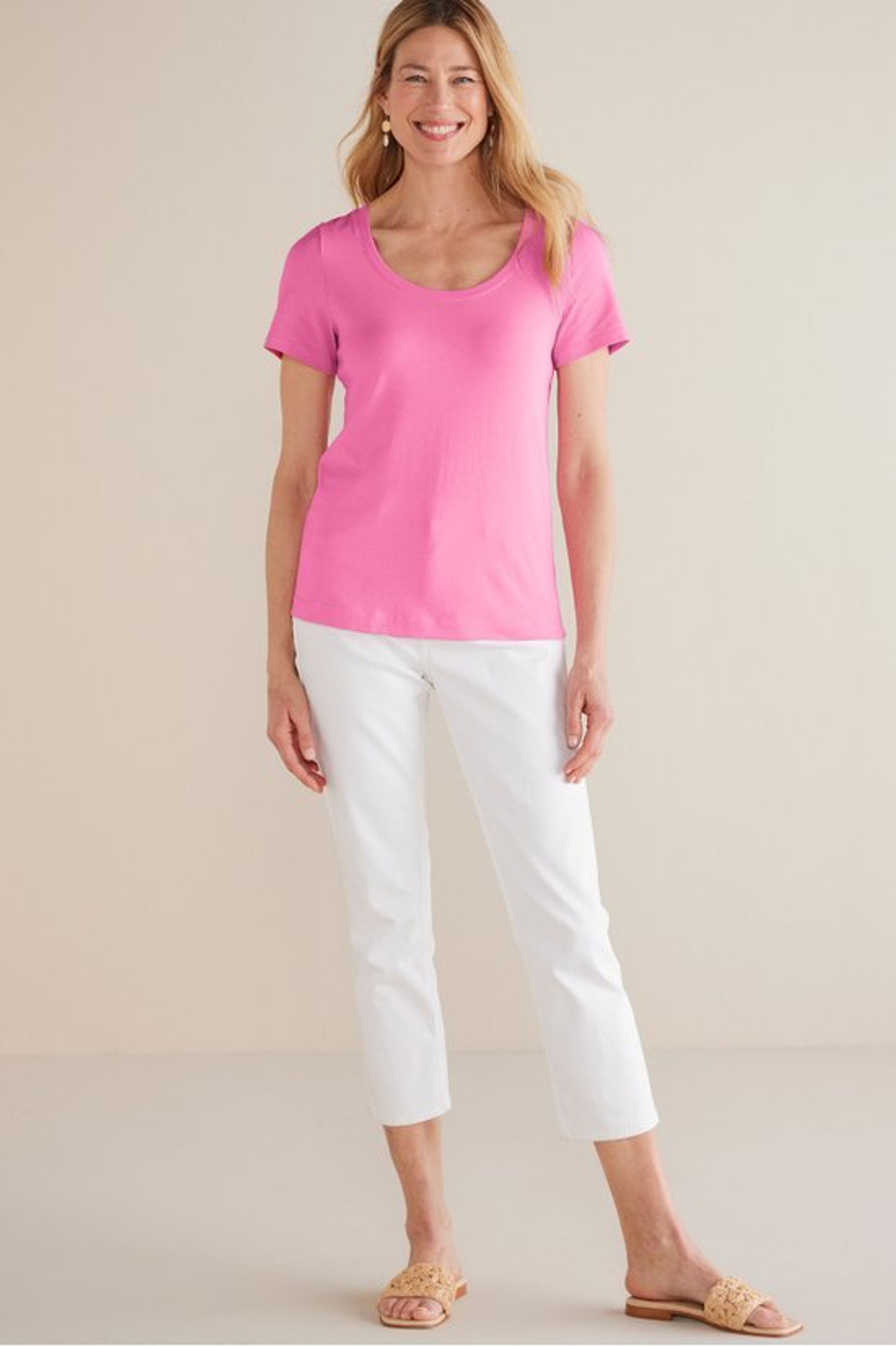 SoftEssential™ Supima® Short Sleeve Tee - Soft Surroundings Outlet