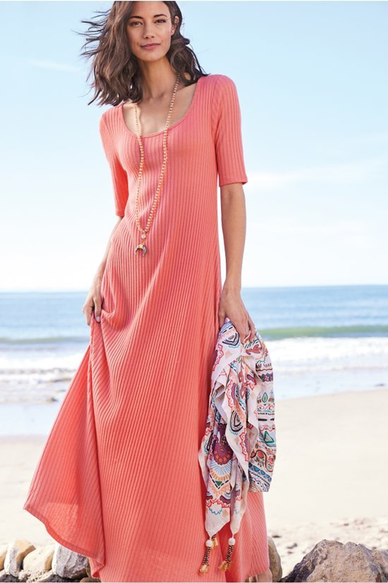 Textured Short Sleeve Santiago Dress - Soft Surroundings Outlet