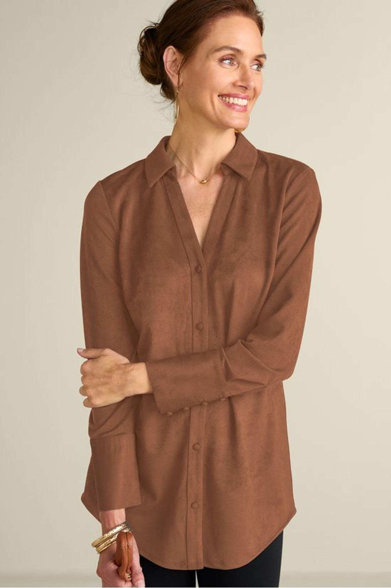 Vida Faux Suede Tunic - Soft Surroundings Outlet