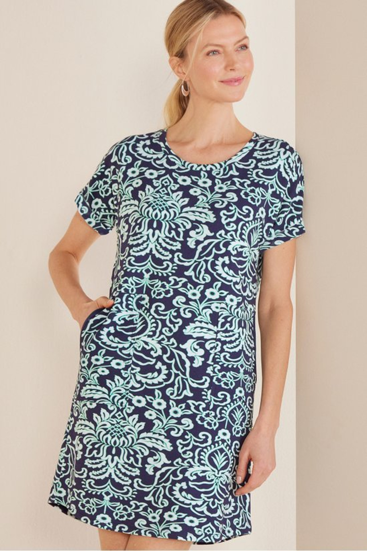 Fina French Terry Short Dress - Soft Surroundings Outlet