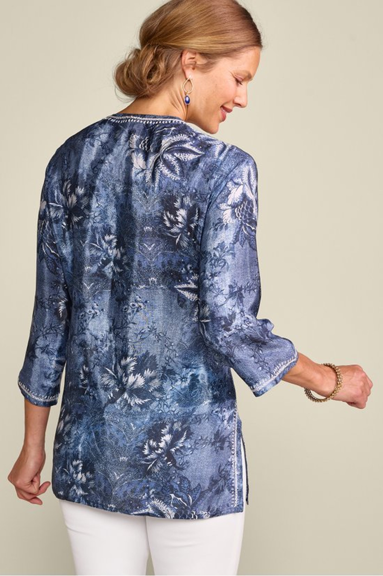 Silvia Embroidered Tunic - Soft Surroundings Outlet