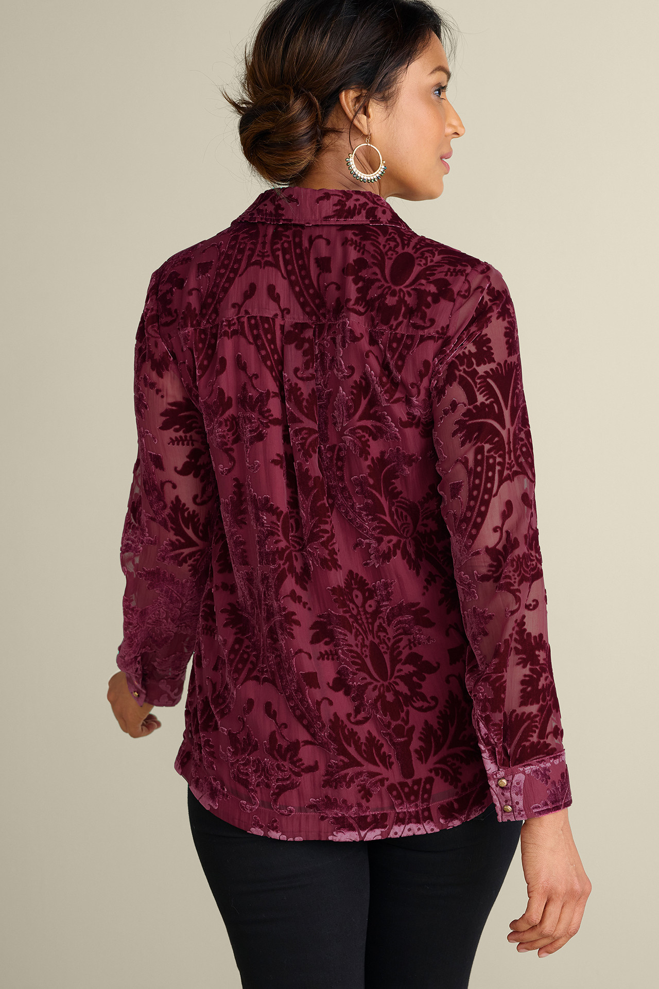 Floreat Velvet Shirt - Soft Surroundings Outlet