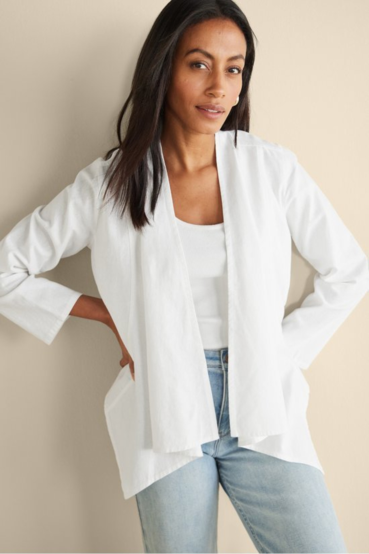 Alicante Linen Blend Topper - Soft Surroundings Outlet