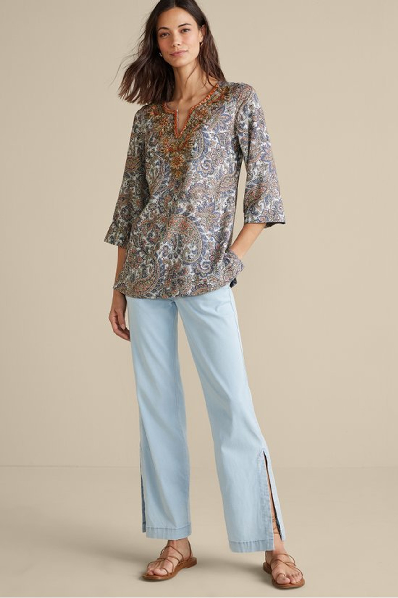Kaimana Embellished Tunic - Soft Surroundings Outlet