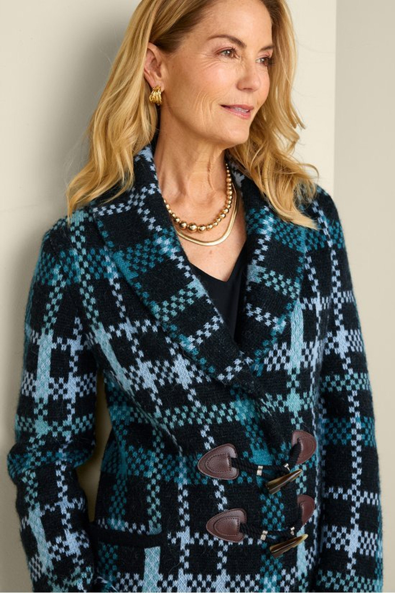Alpine Plaid Sweater Coat - Soft Surroundings Outlet