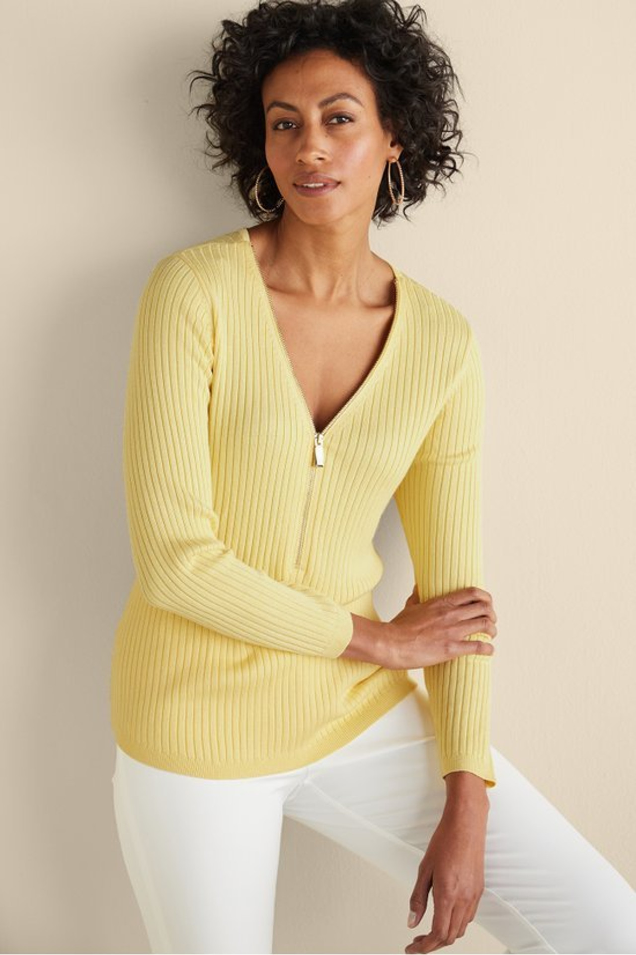 SoftEssential™ Ribbed Valentina Sweater - Soft Surroundings Outlet