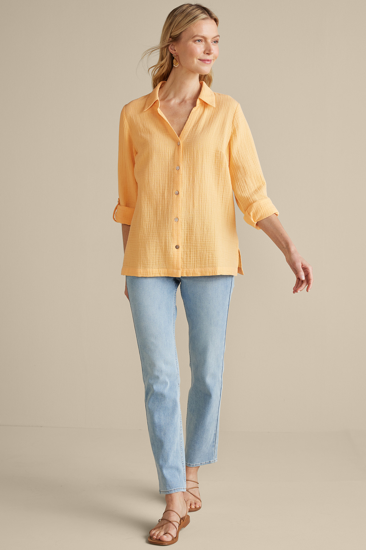 Addison Gauze Big Shirt - Soft Surroundings Outlet