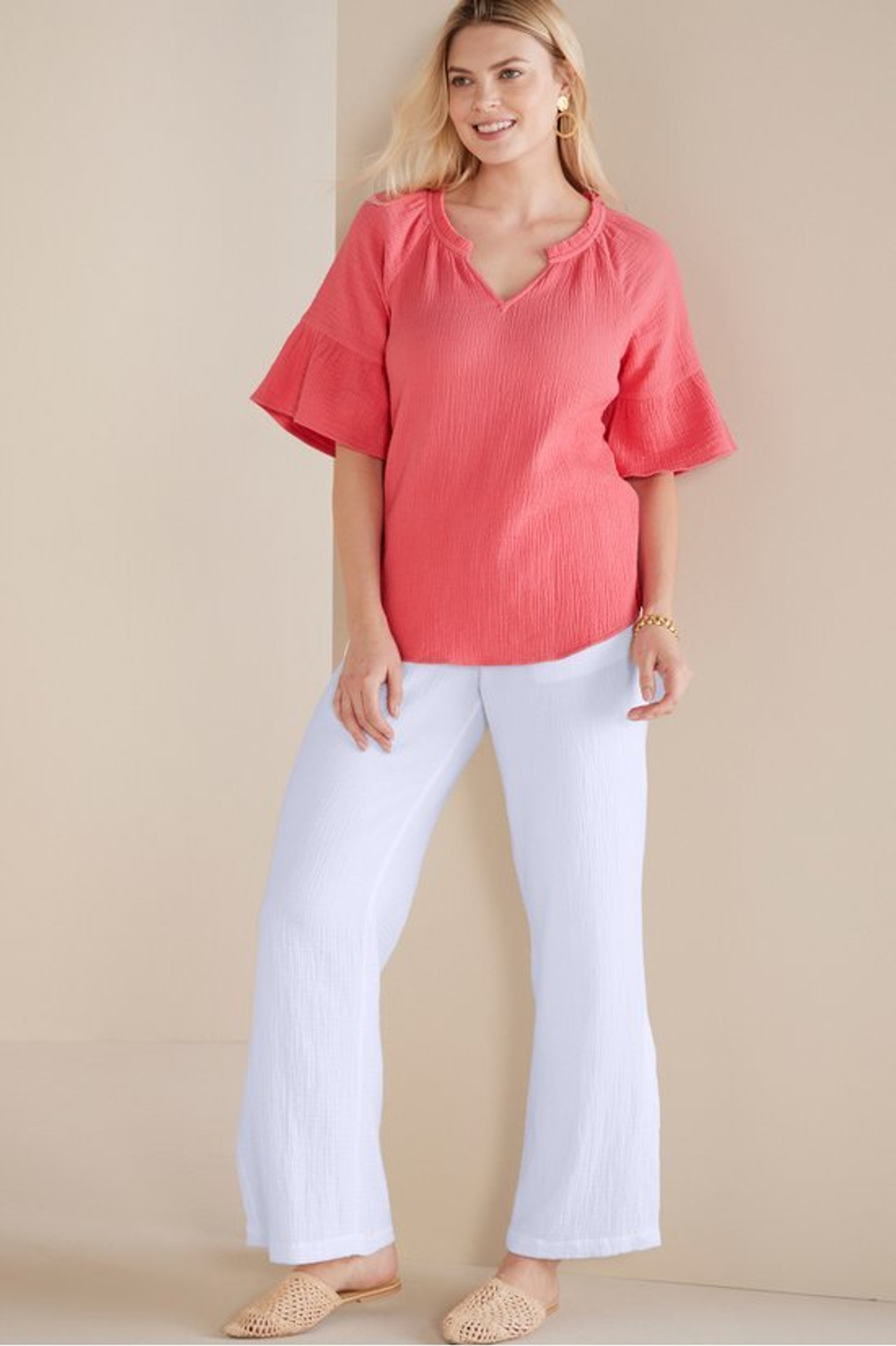 Vinka Gauze Pullover - Soft Surroundings Outlet