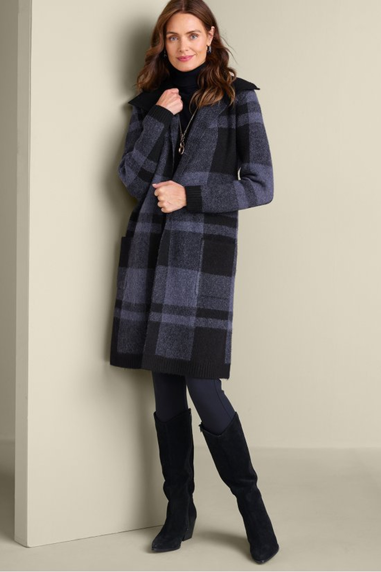Posh Plaid Cardigan - Soft Surroundings Outlet
