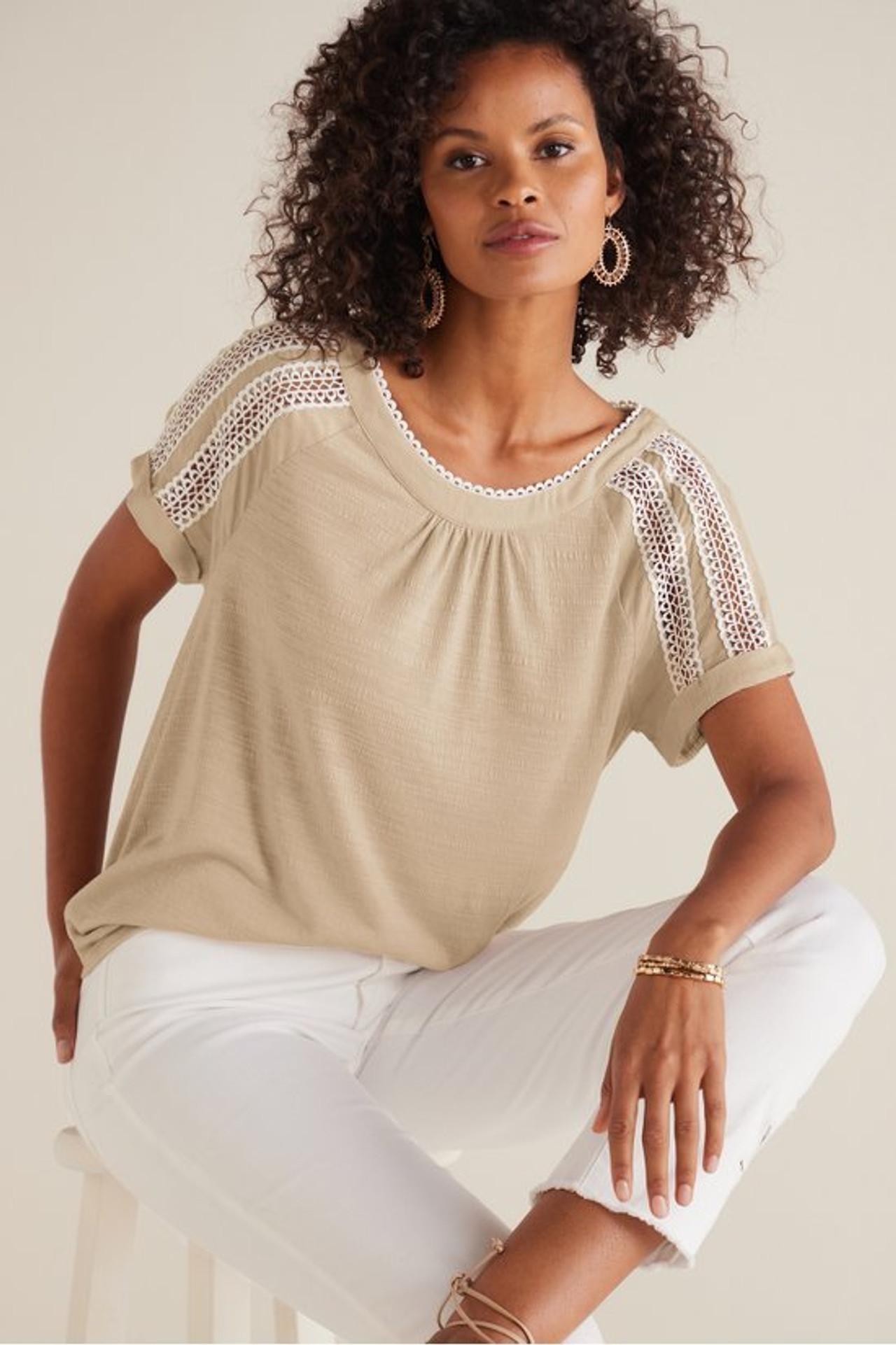 Halle Short Sleeve Top - Soft Surroundings Outlet