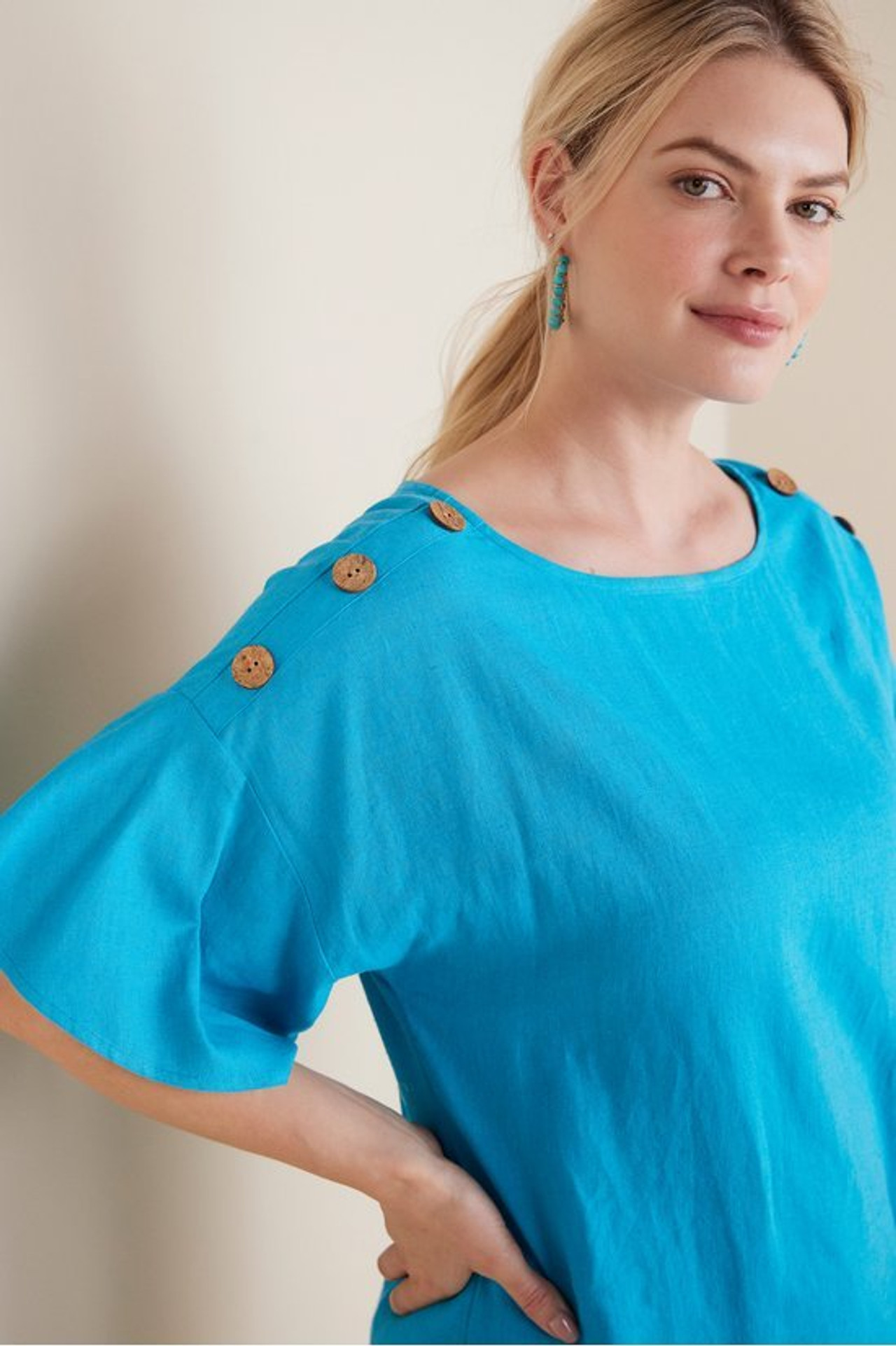 Andrea Linen Blend Pullover - Soft Surroundings Outlet