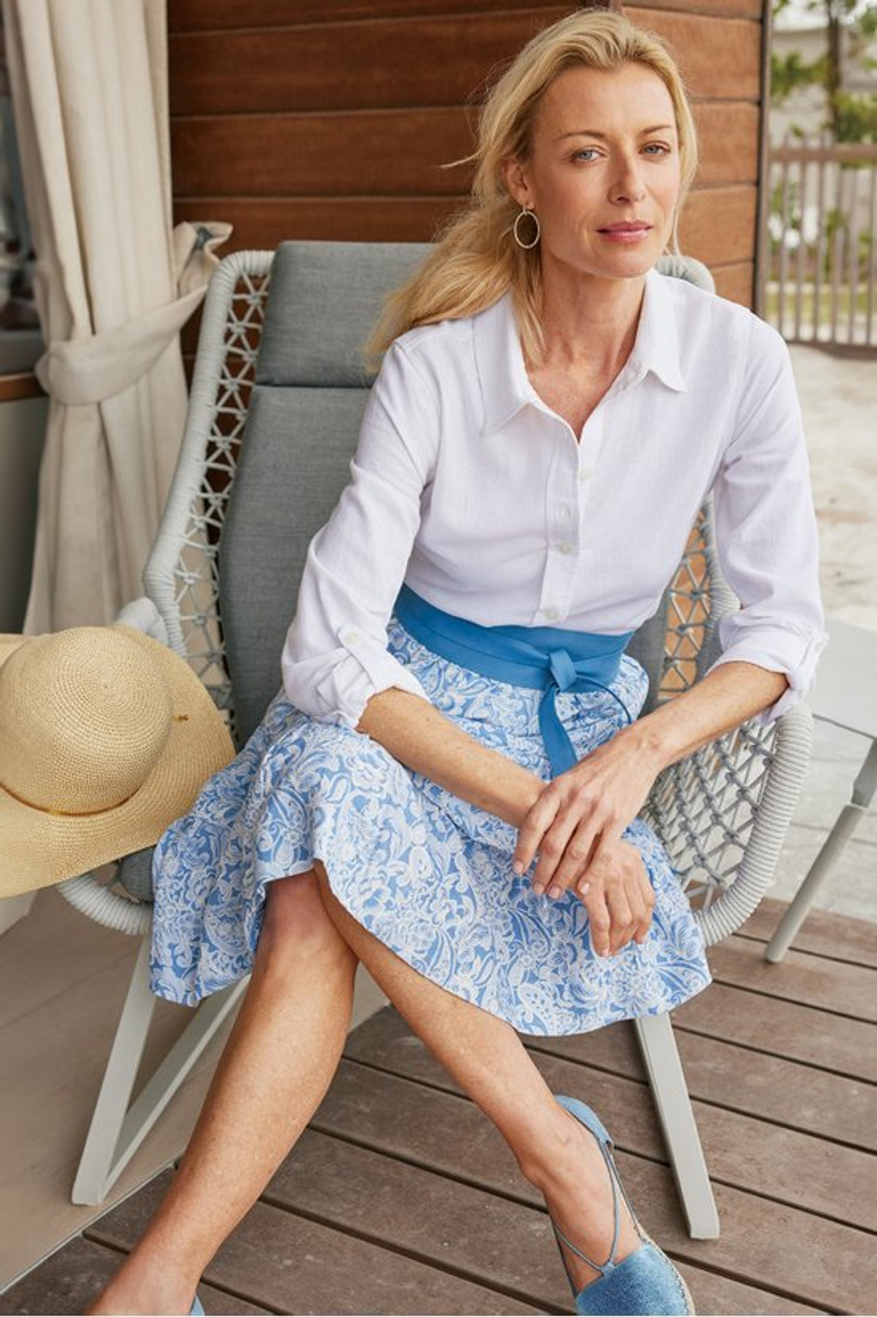 Talisa Linen Blend Skirt - Soft Surroundings Outlet