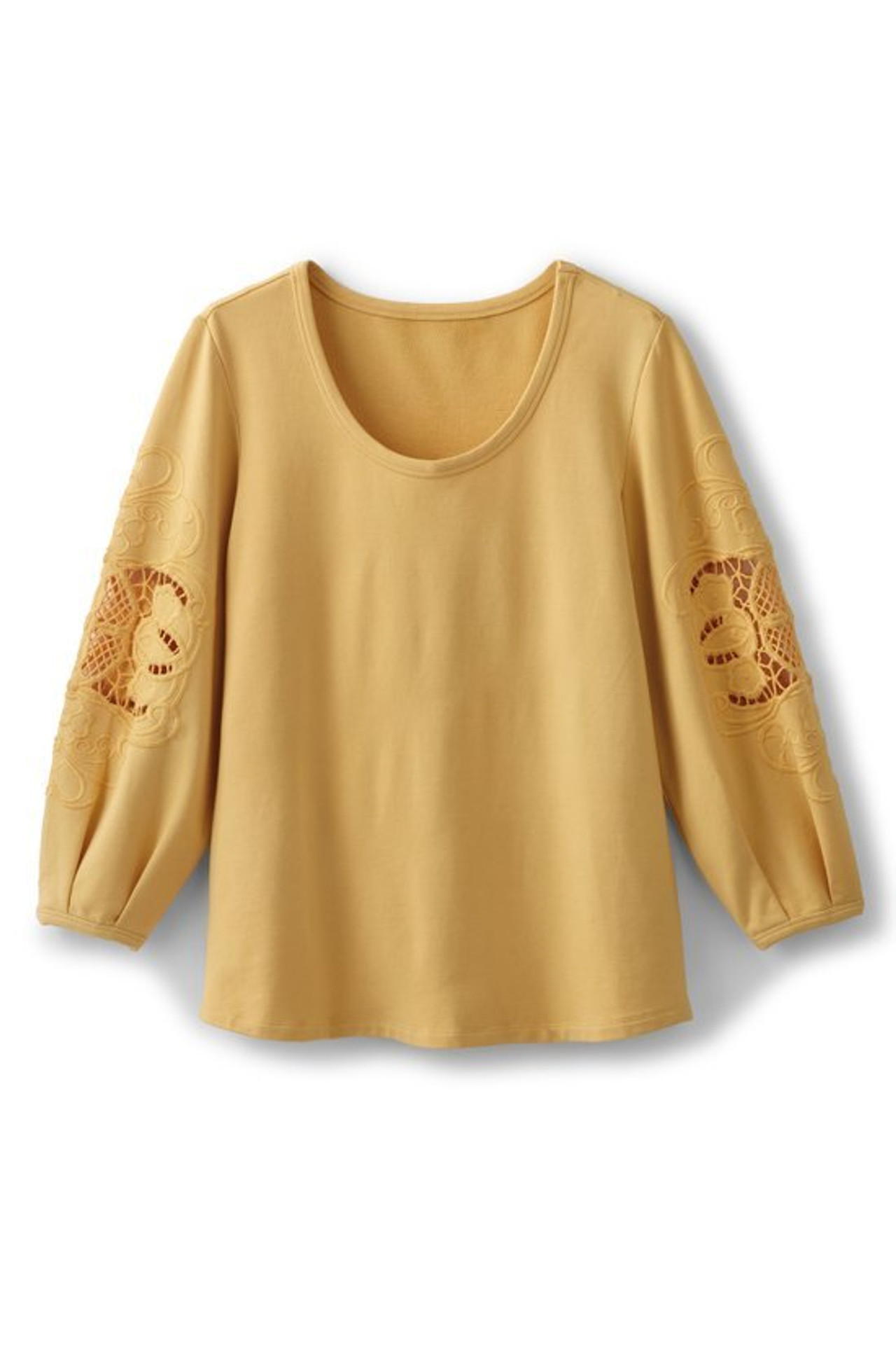 Charmaine Embroidered French Terry Top - Soft Surroundings Outlet