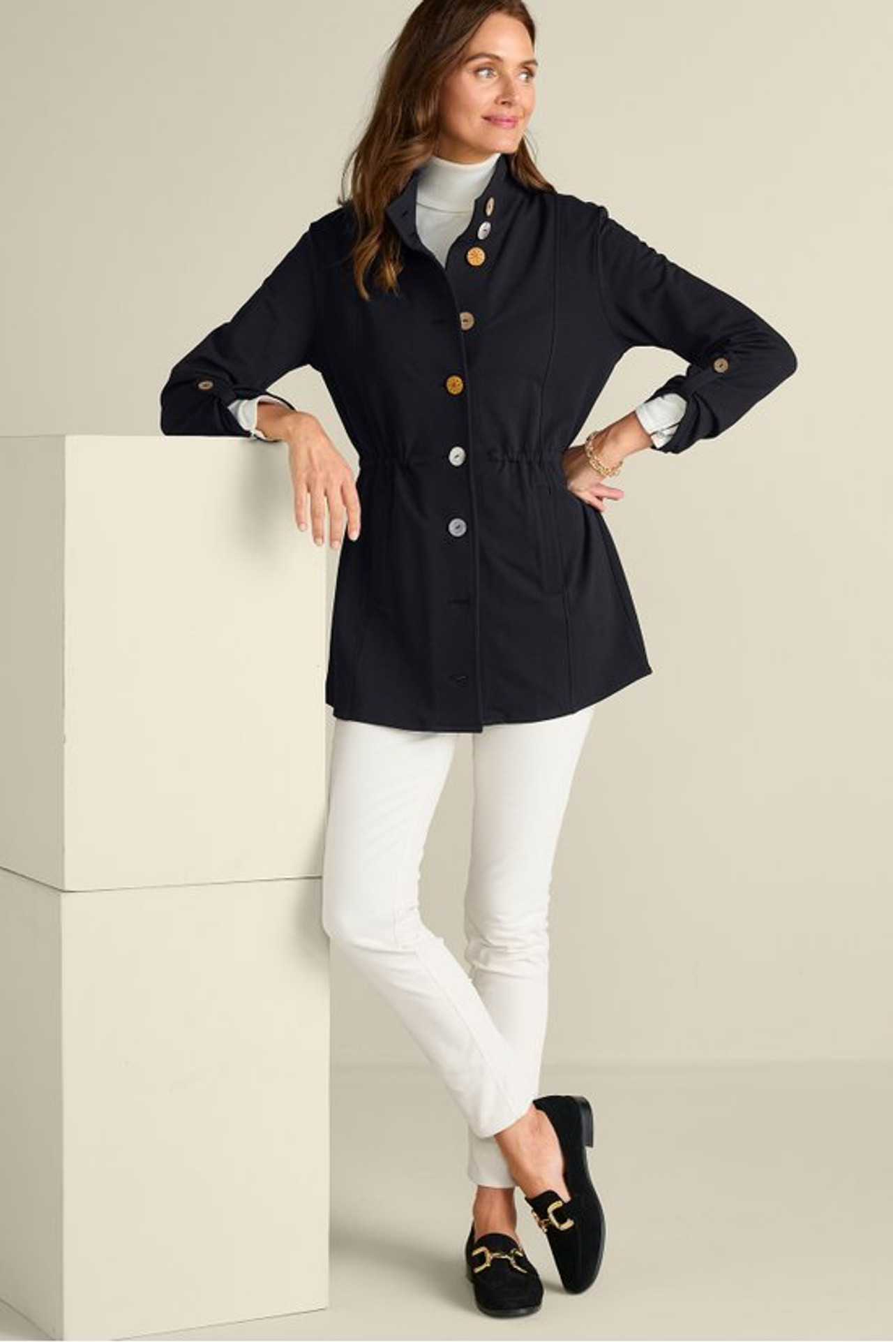 Caprice French Terry Jacket - Soft Surroundings Outlet