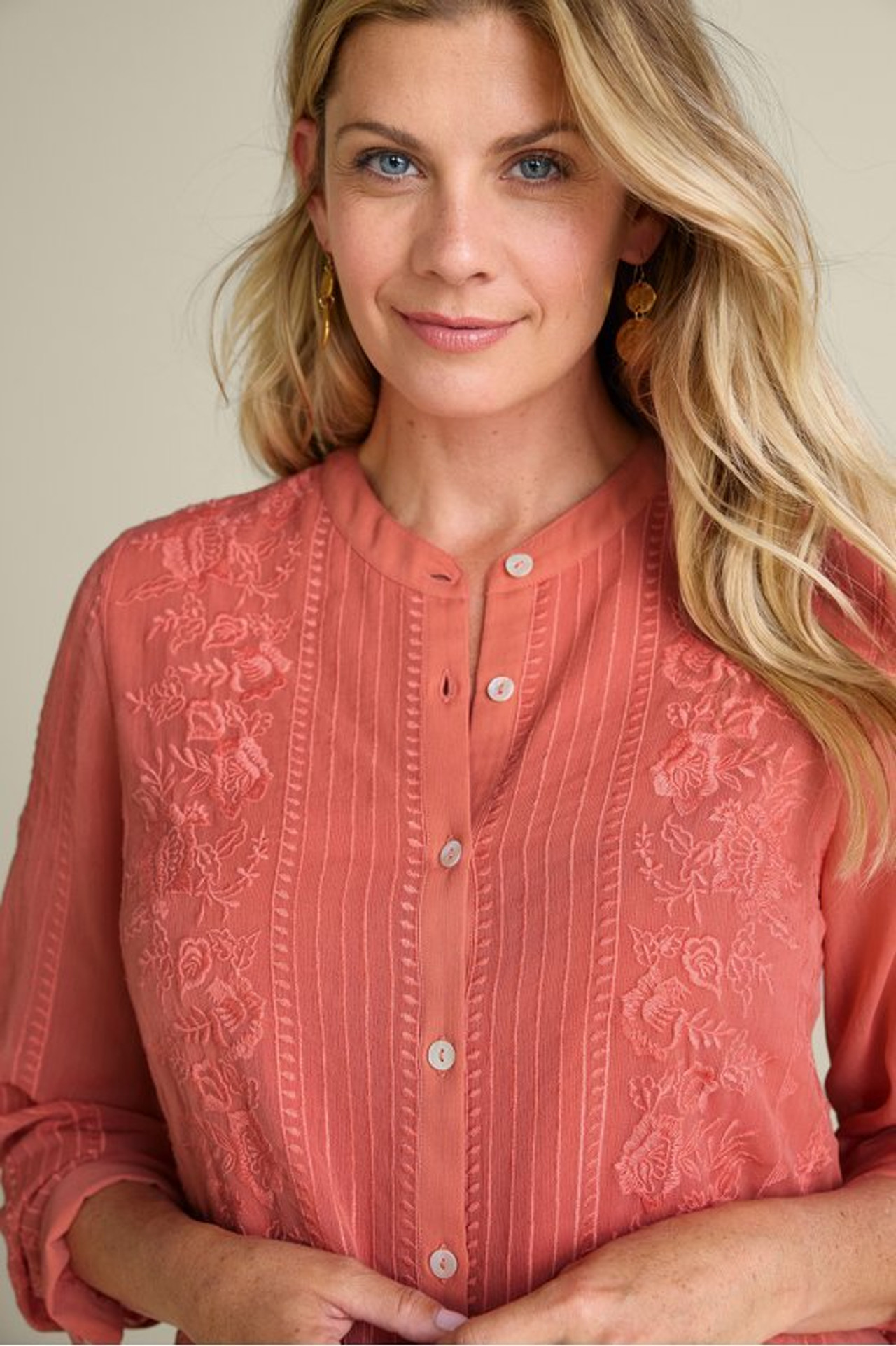 Serafine Embroidered Tunic - Soft Surroundings Outlet