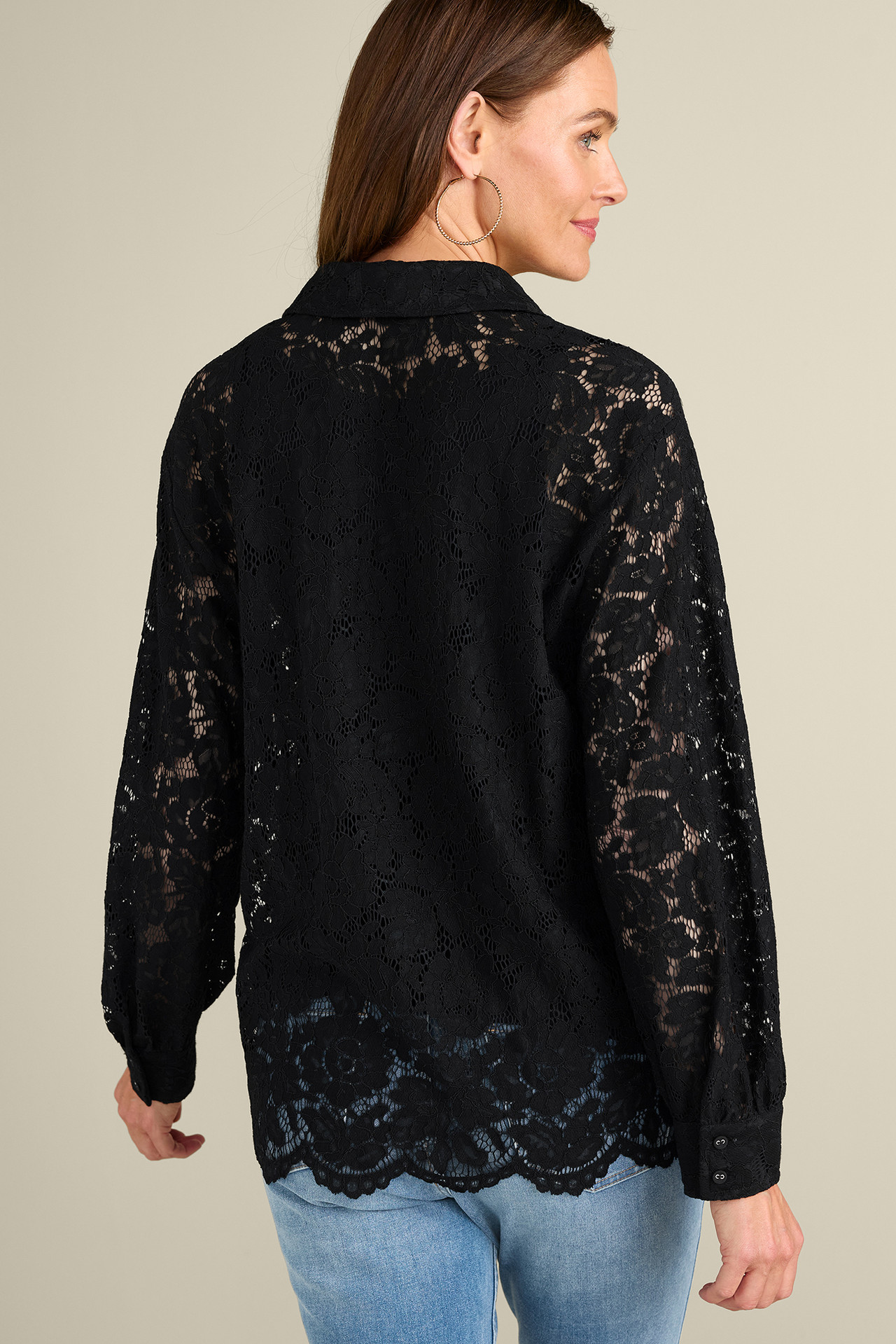 Lisa Lace Button Front - Soft Surroundings Outlet