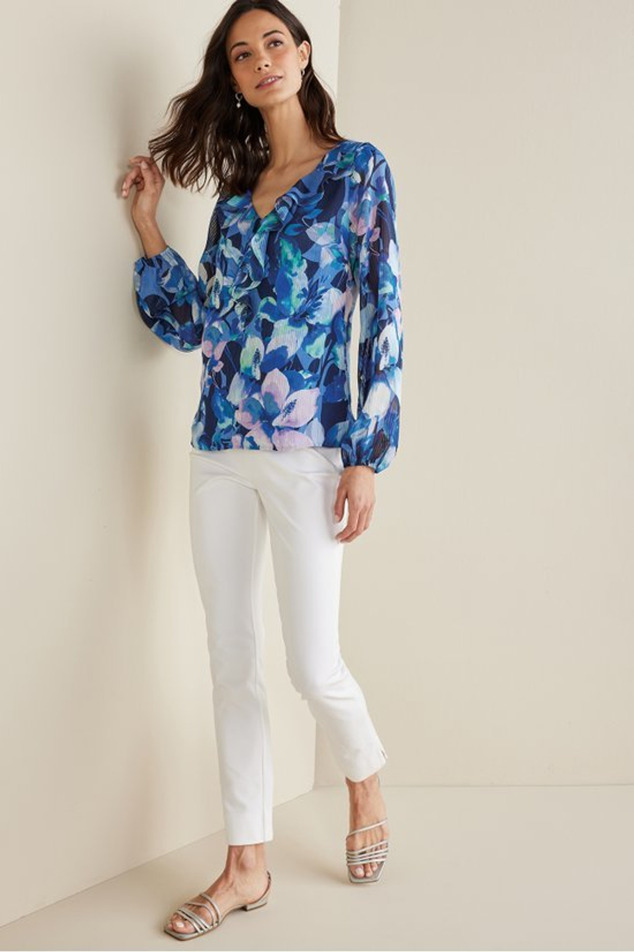 Xenia Ruffle Top - Soft Surroundings Outlet