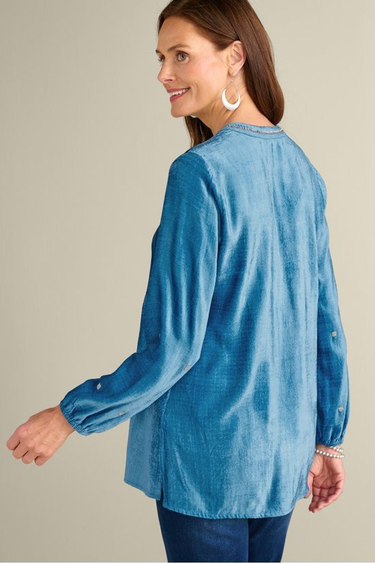 Verna Embellished Velvet Tunic - Soft Surroundings Outlet