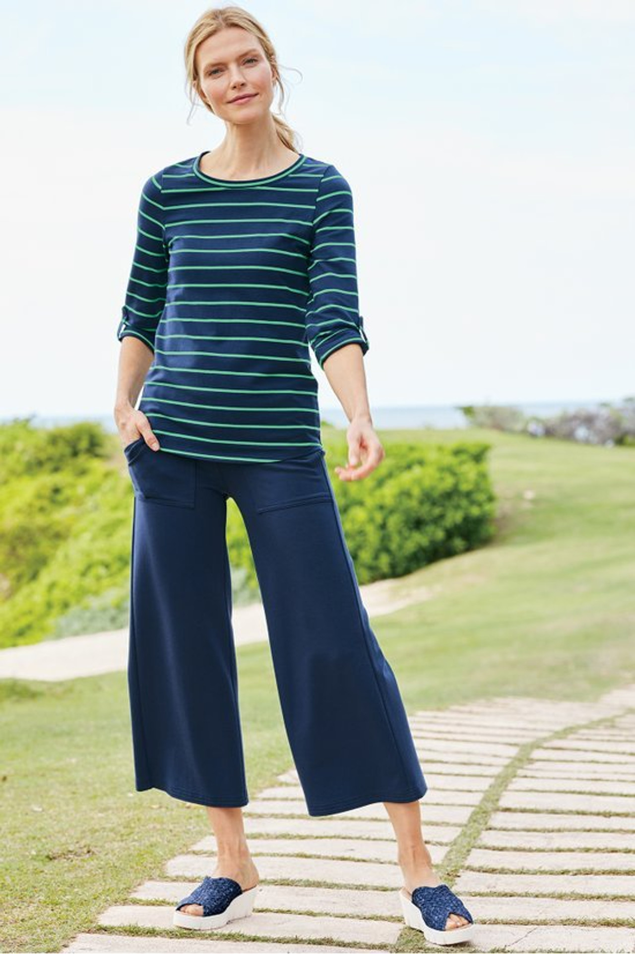 Fina French Terry Tee - Soft Surroundings Outlet