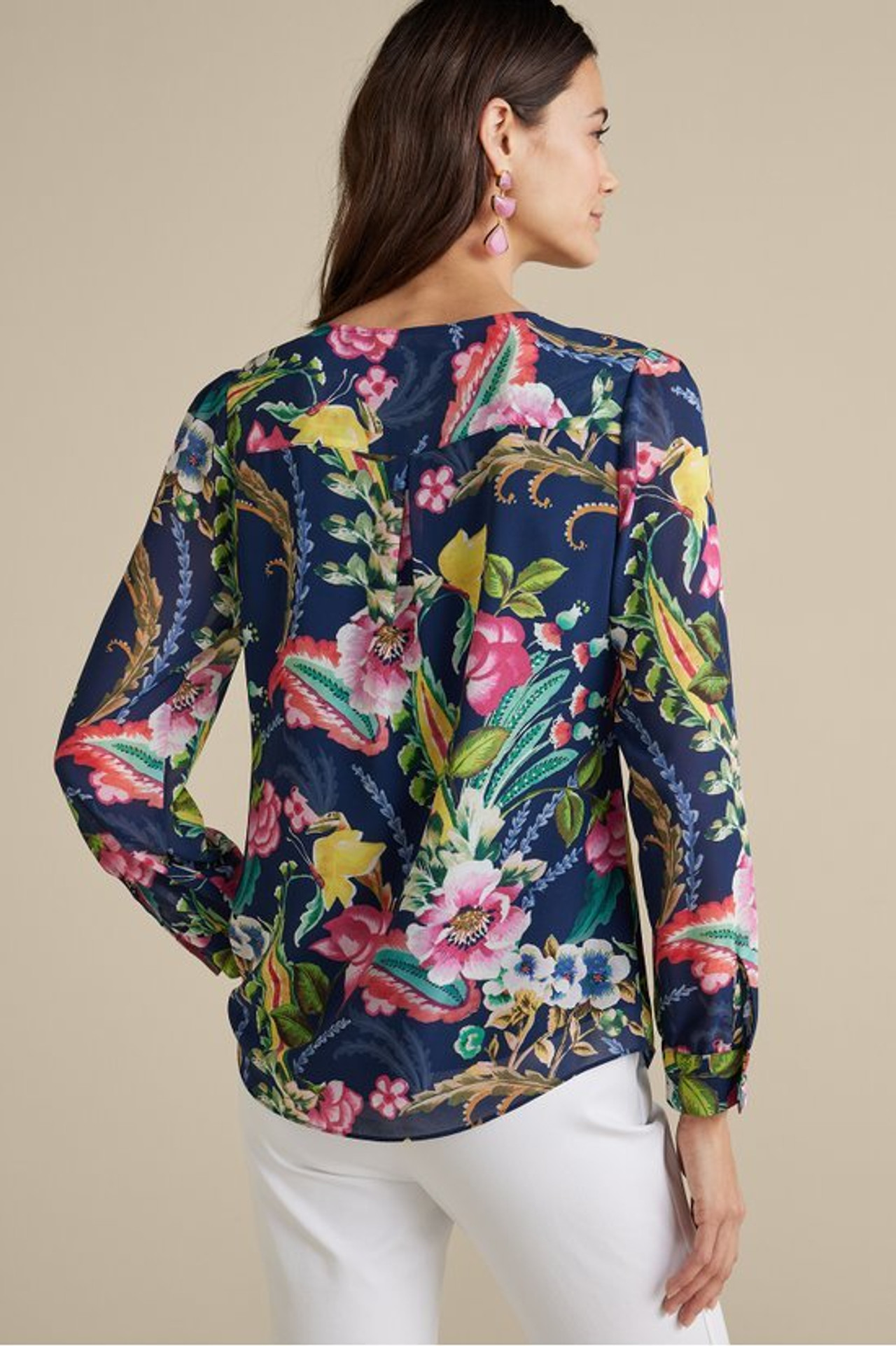 Samantha Georgette Top - Soft Surroundings Outlet