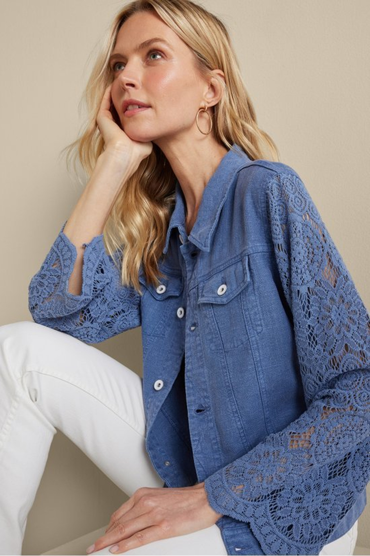 Varese Linen Blend Jacket - Soft Surroundings Outlet