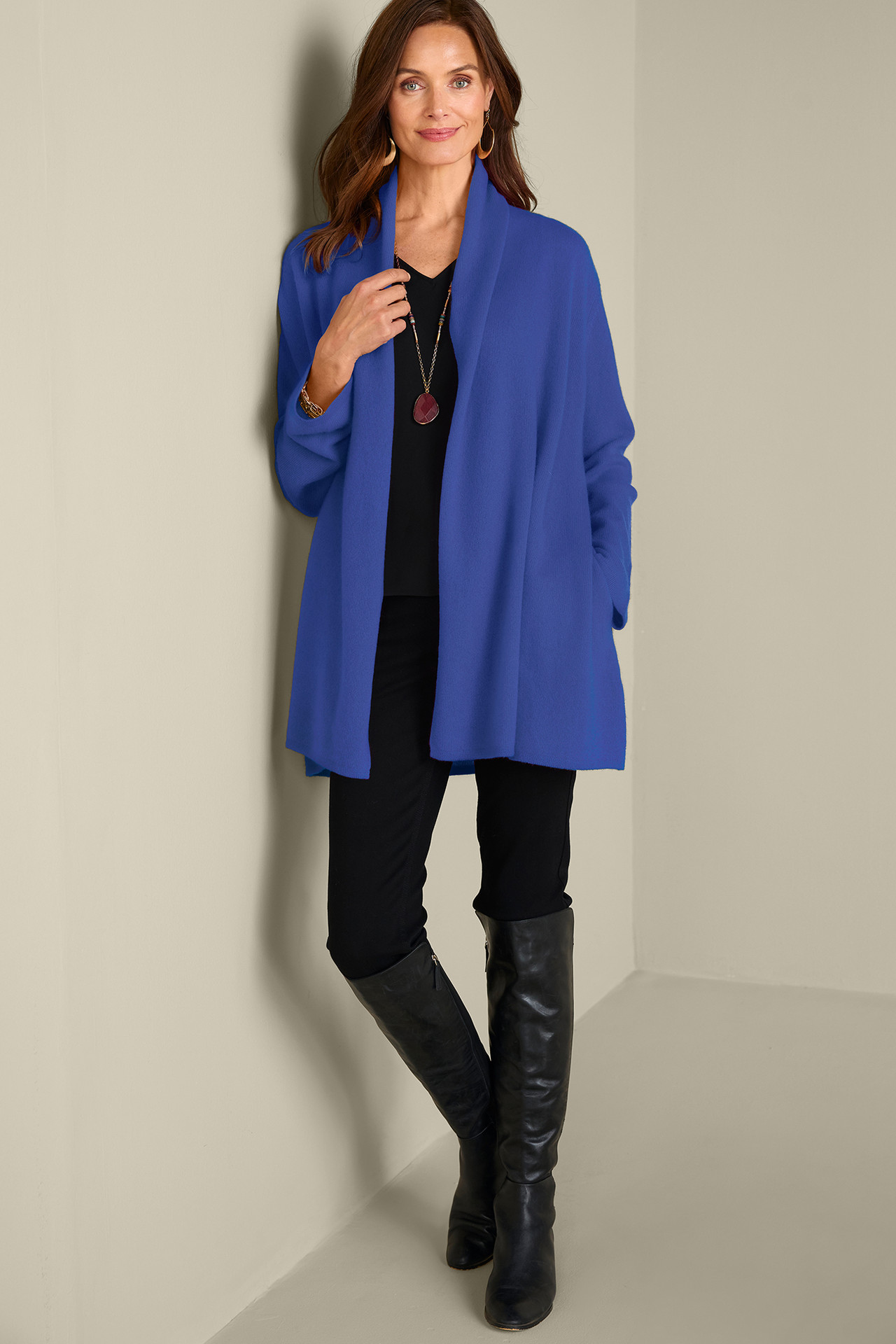 Izzy Cashmere Long Cardigan - Soft Surroundings Outlet