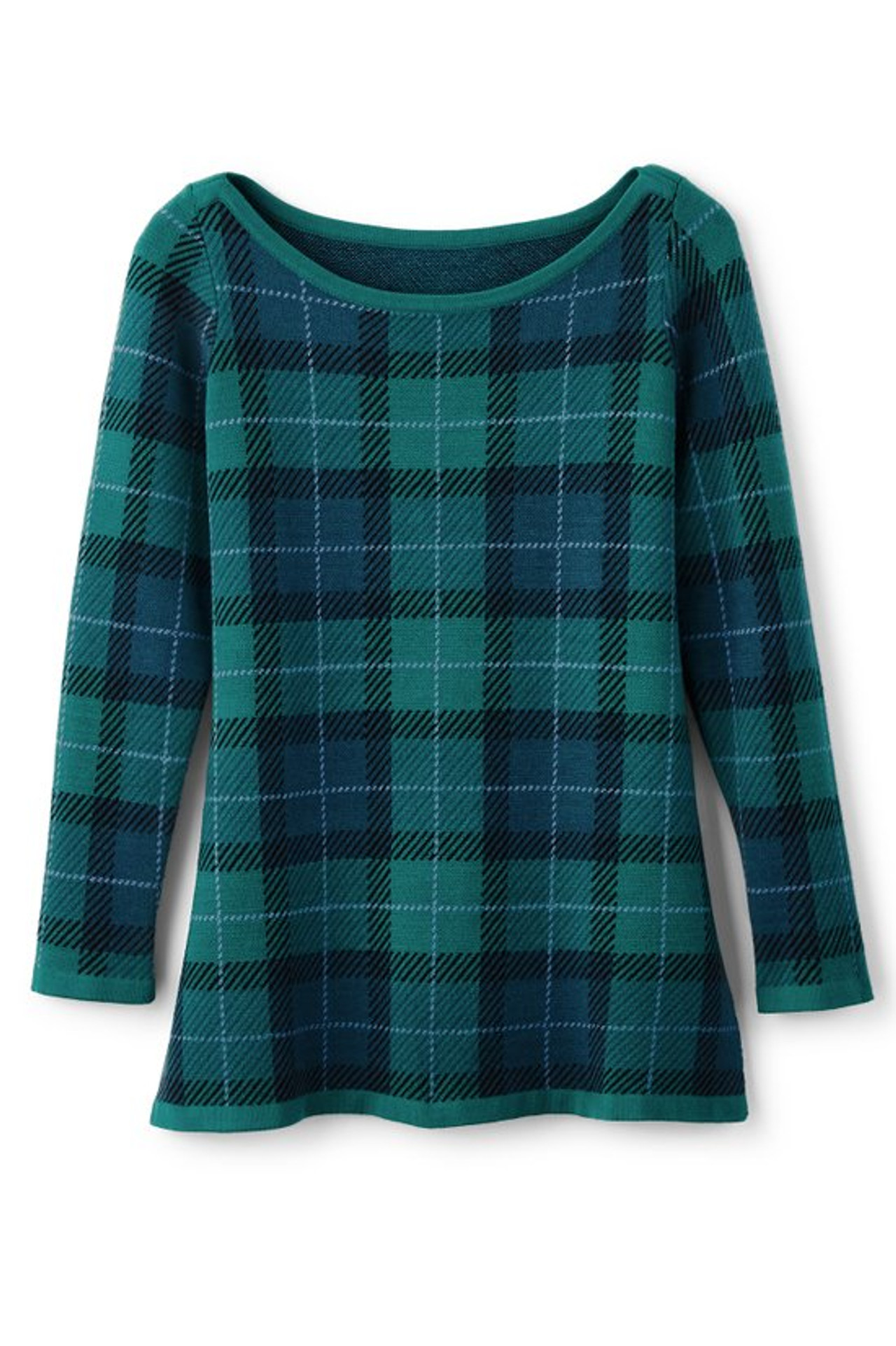 Janece Plaid Sweater Tunic - Soft Surroundings Outlet