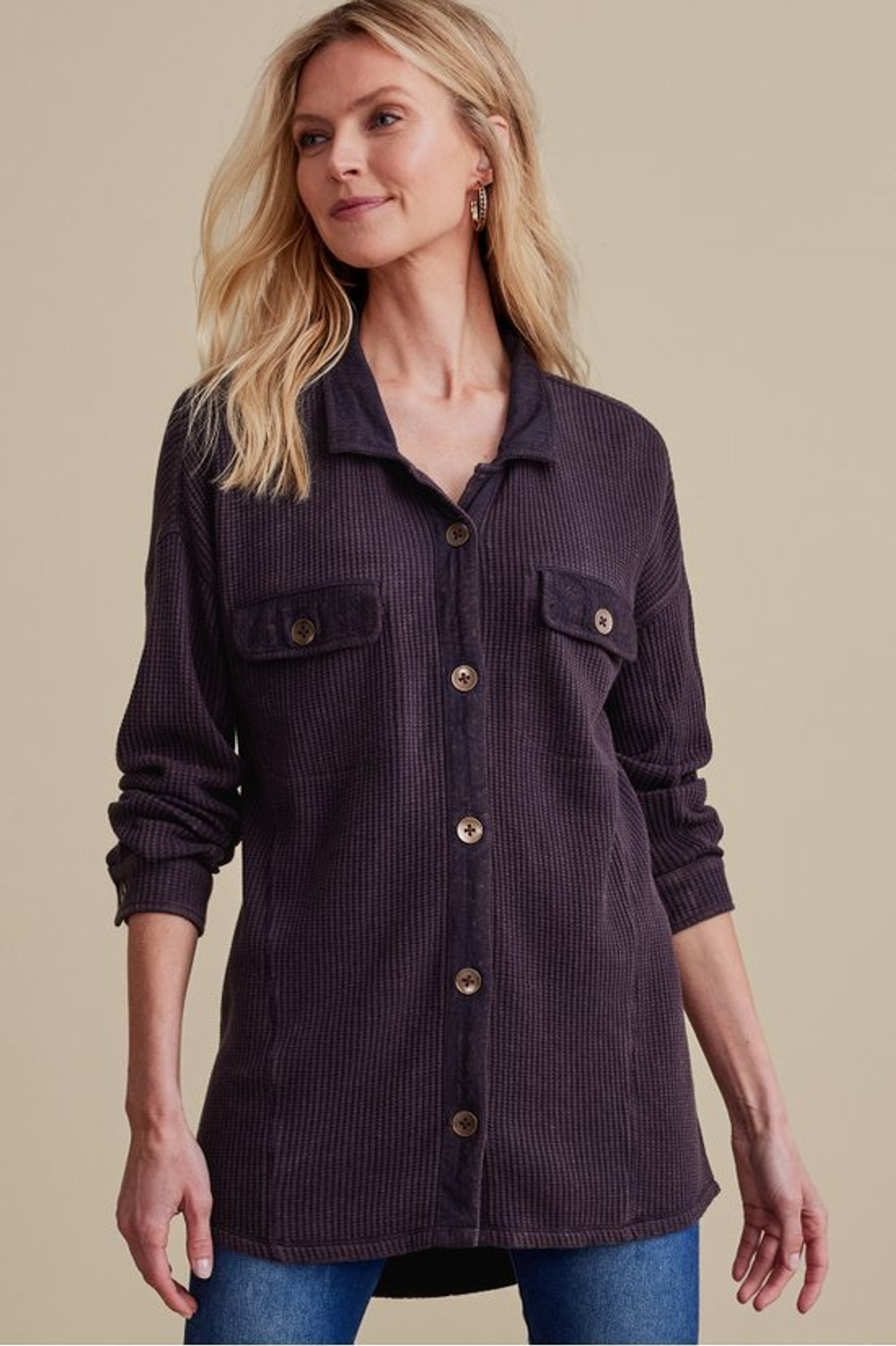 Audra Waffle Tunic - Soft Surroundings Outlet