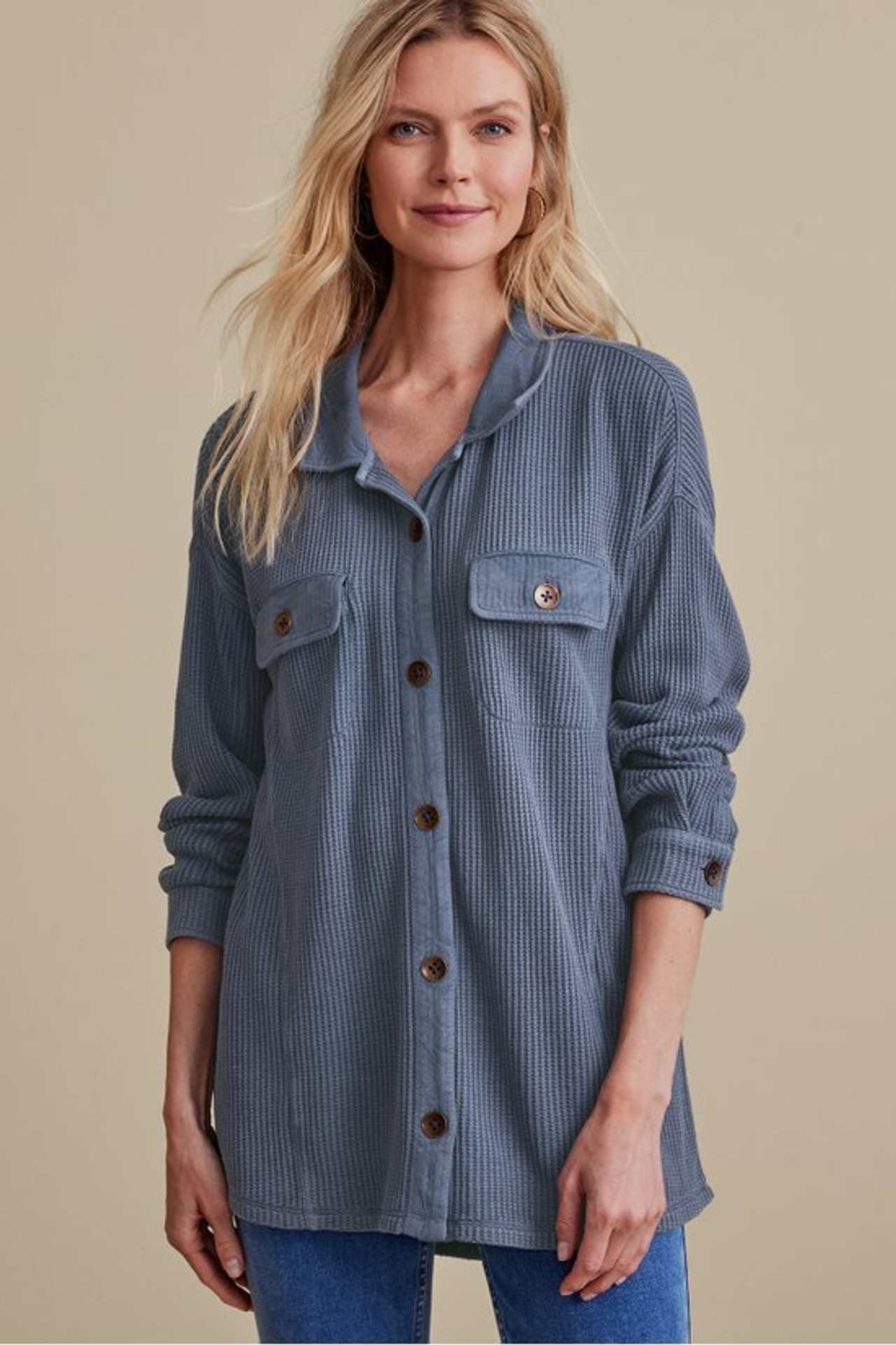 Audra Waffle Tunic - Soft Surroundings Outlet