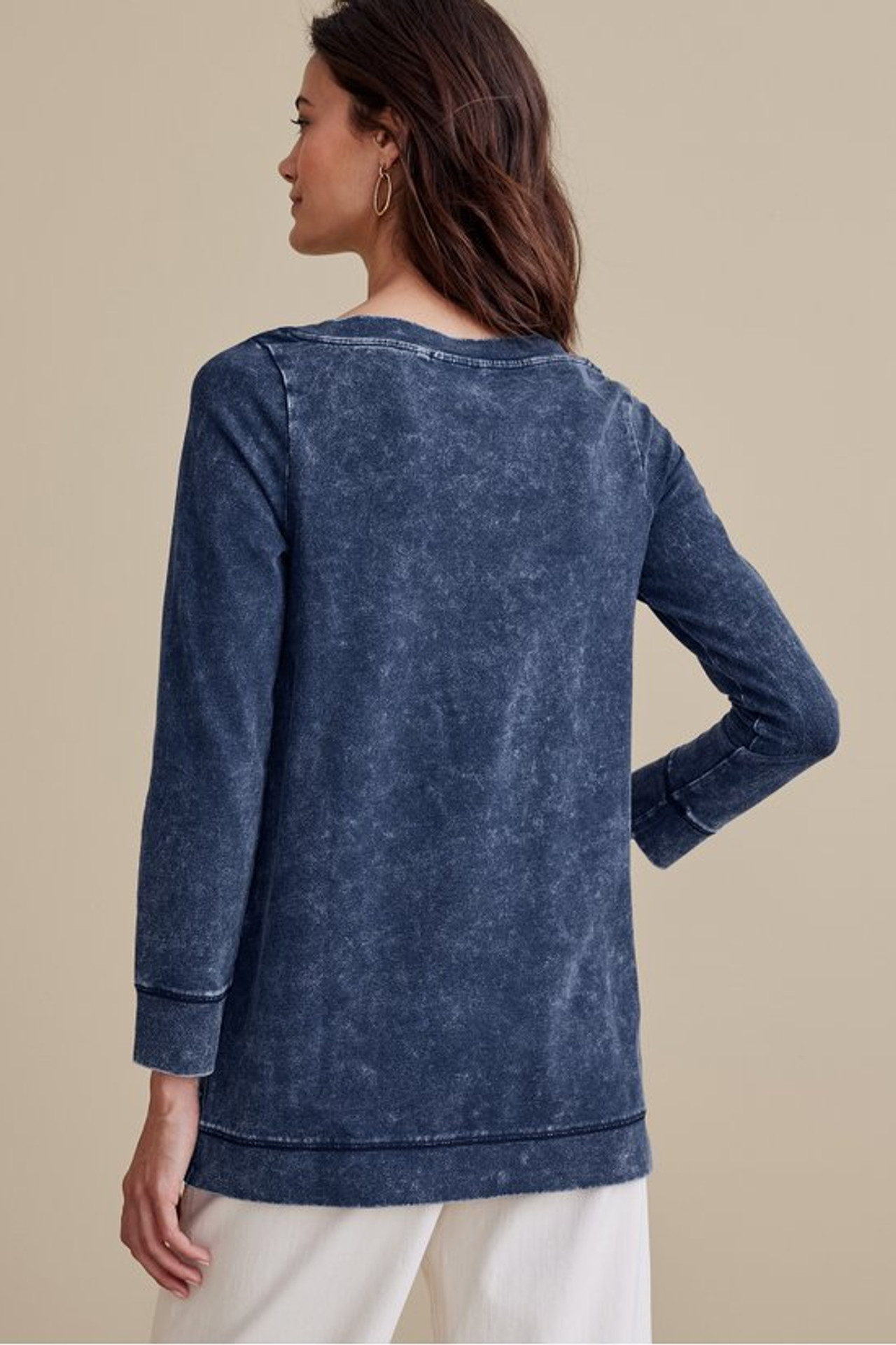 Washed Make It Snappy Pullover - Soft Surroundings Outlet
