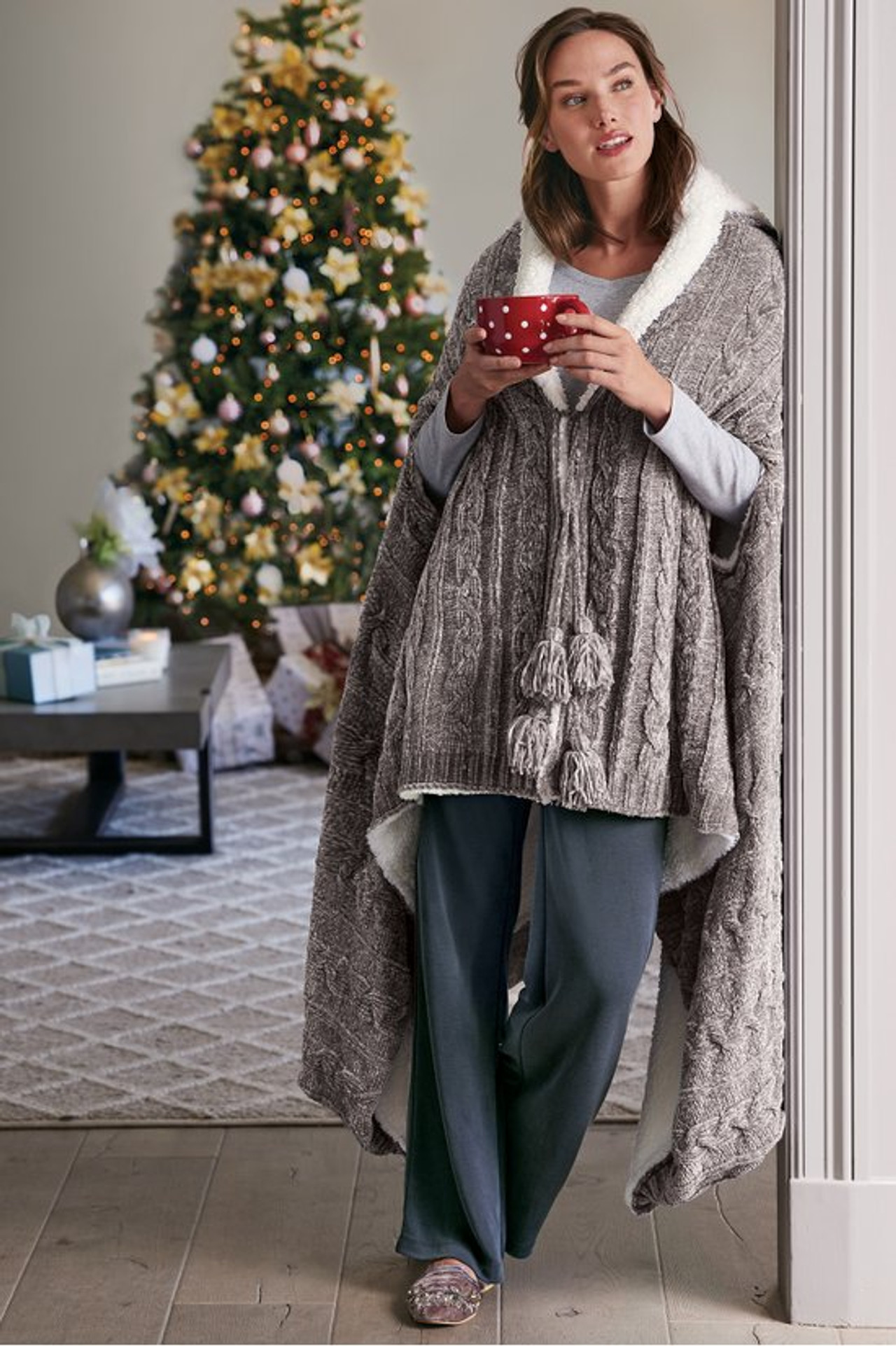 Chenille Sherpa Wearable Throw - Soft Surroundings Outlet