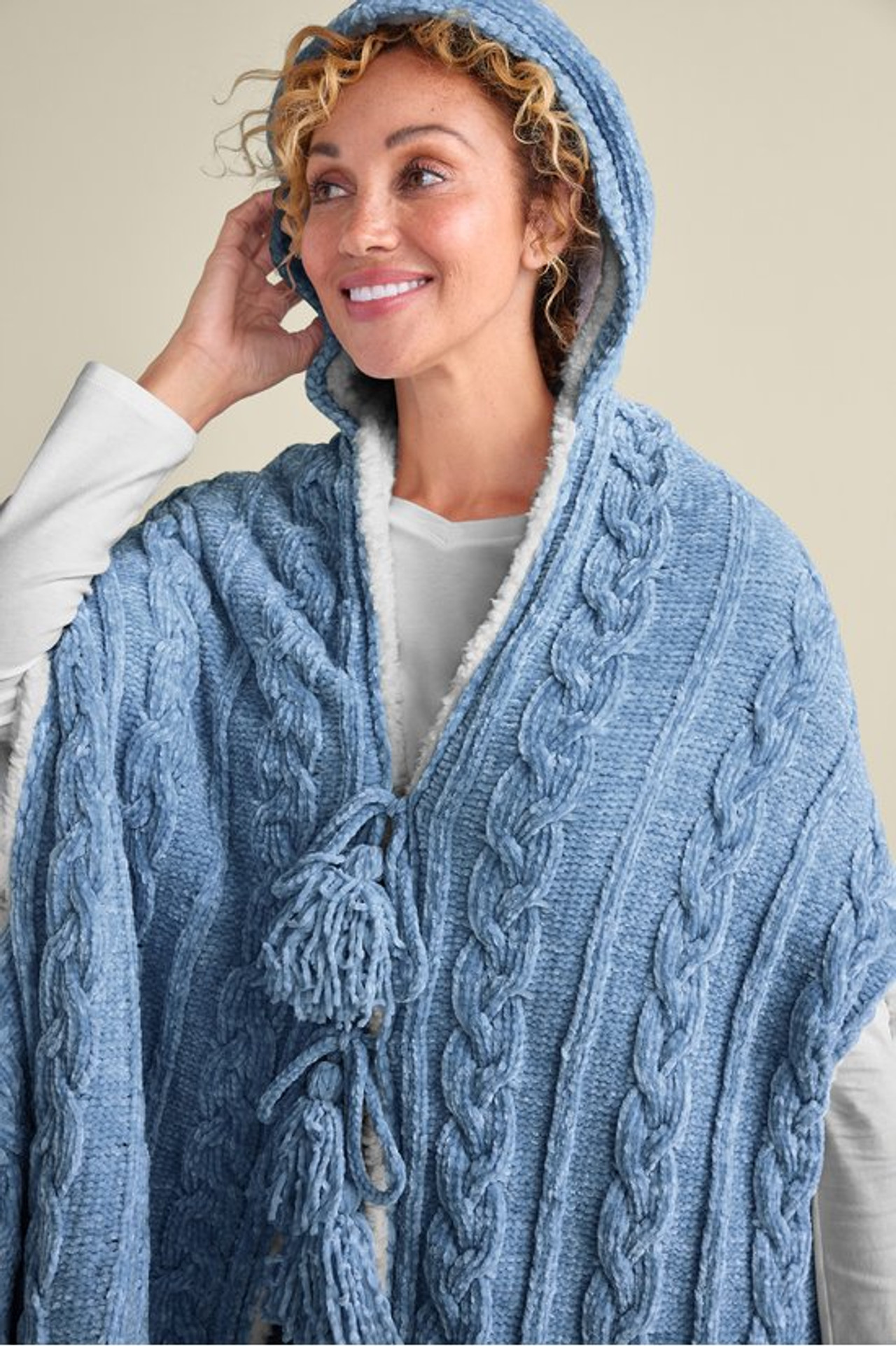 Chenille Sherpa Wearable Throw - Soft Surroundings Outlet