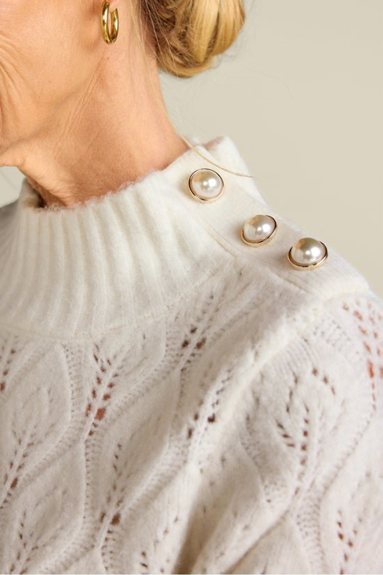 Ensley Button Sweater Tunic - Soft Surroundings Outlet