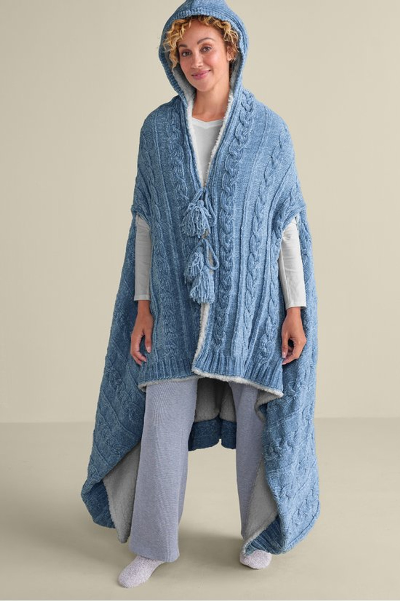 Chenille Sherpa Wearable Throw - Soft Surroundings Outlet