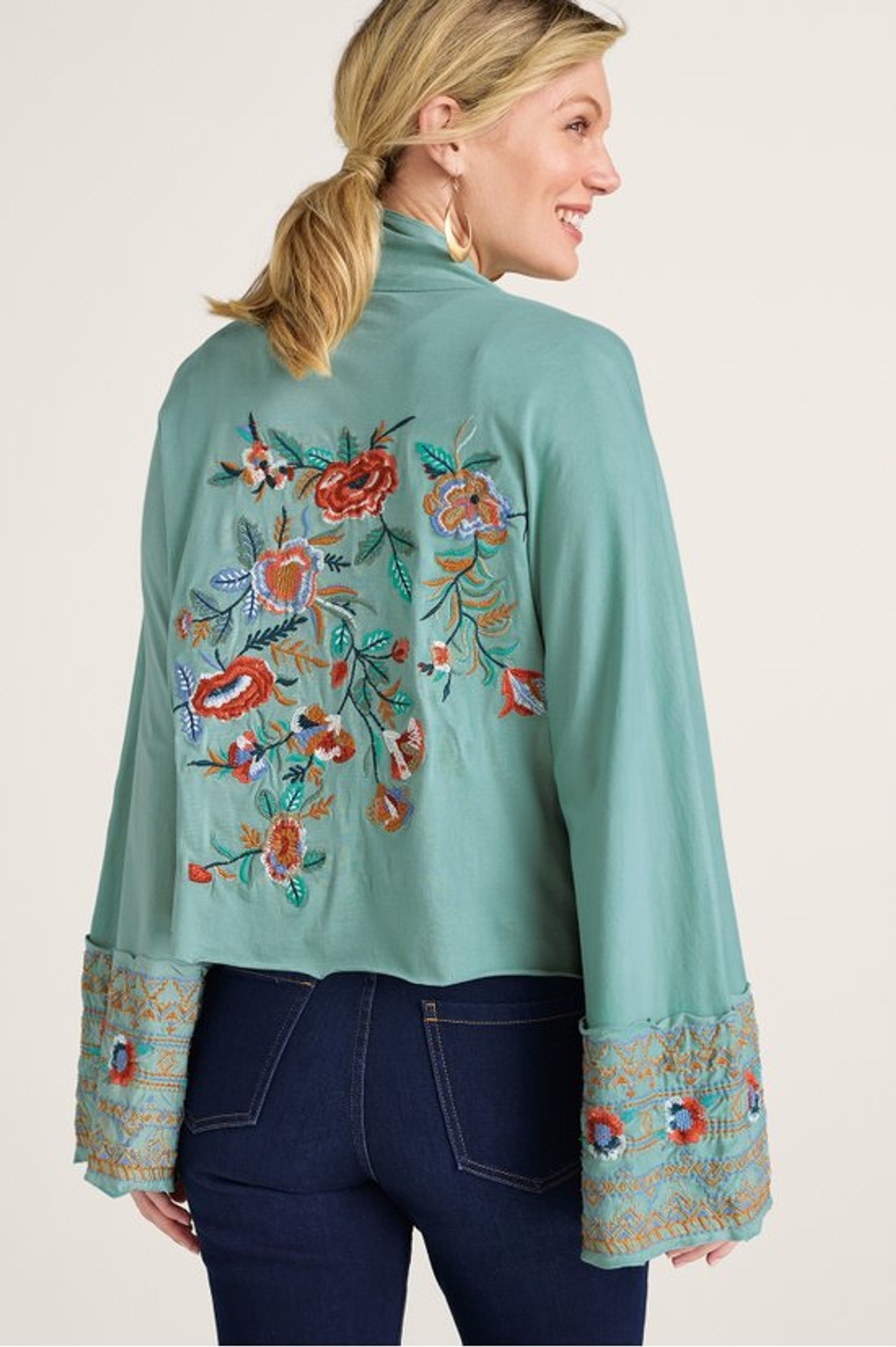 Zerah Embroidered Topper - Soft Surroundings Outlet