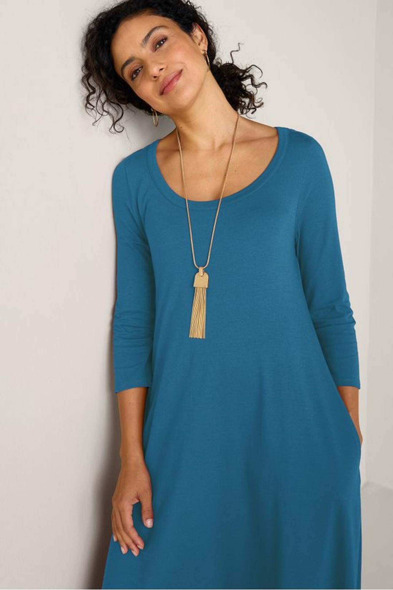Santiago 3/4 Sleeve Dress - Soft Surroundings Outlet