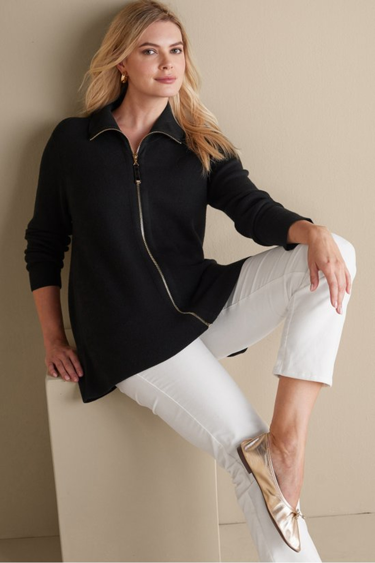 Meria Zip Cardi - Soft Surroundings Outlet