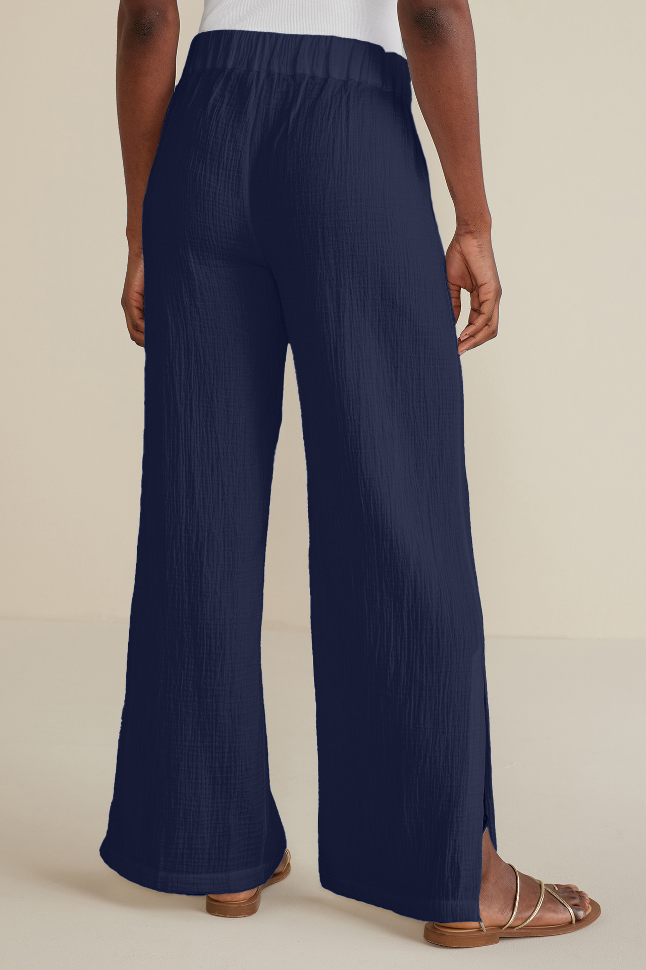 Khulani Wide Leg Gauze Pants - Soft Surroundings Outlet