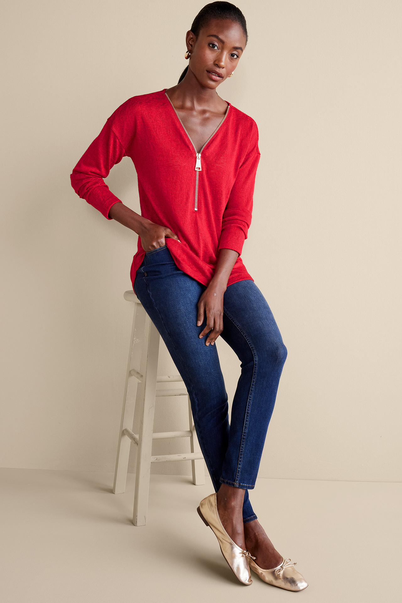 Valentina Zip Sweater - Soft Surroundings Outlet