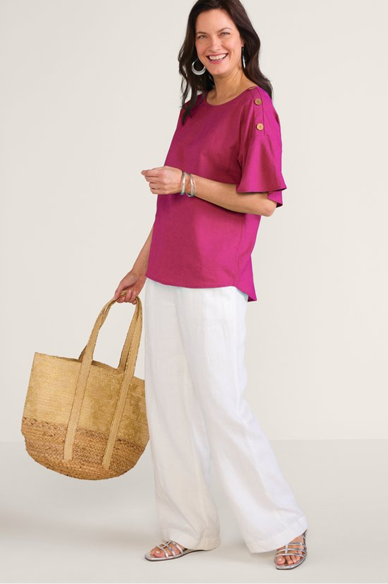 Andrea Linen Blend Pullover - Soft Surroundings Outlet