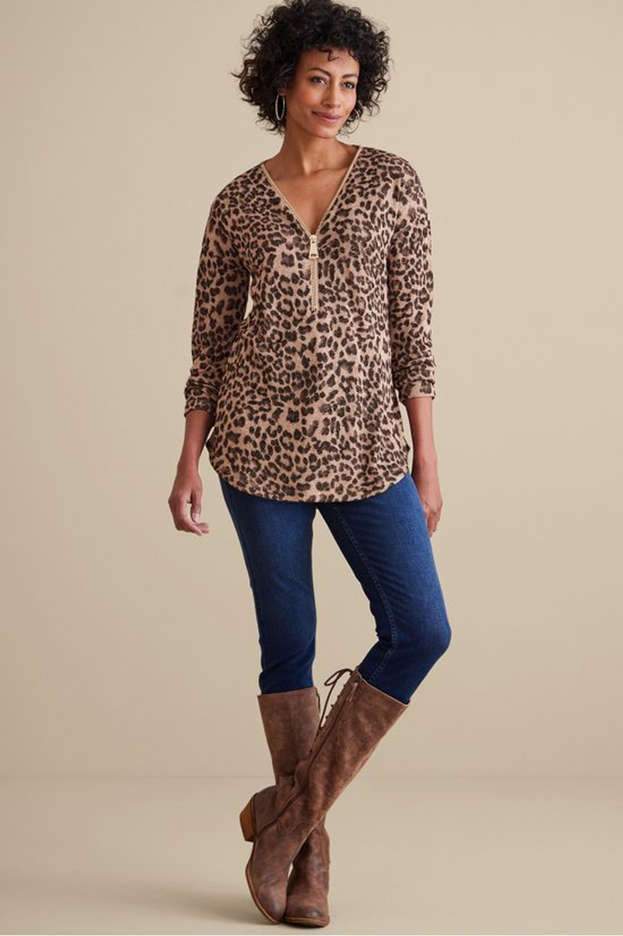 Valentina Zip Sweater - Soft Surroundings Outlet