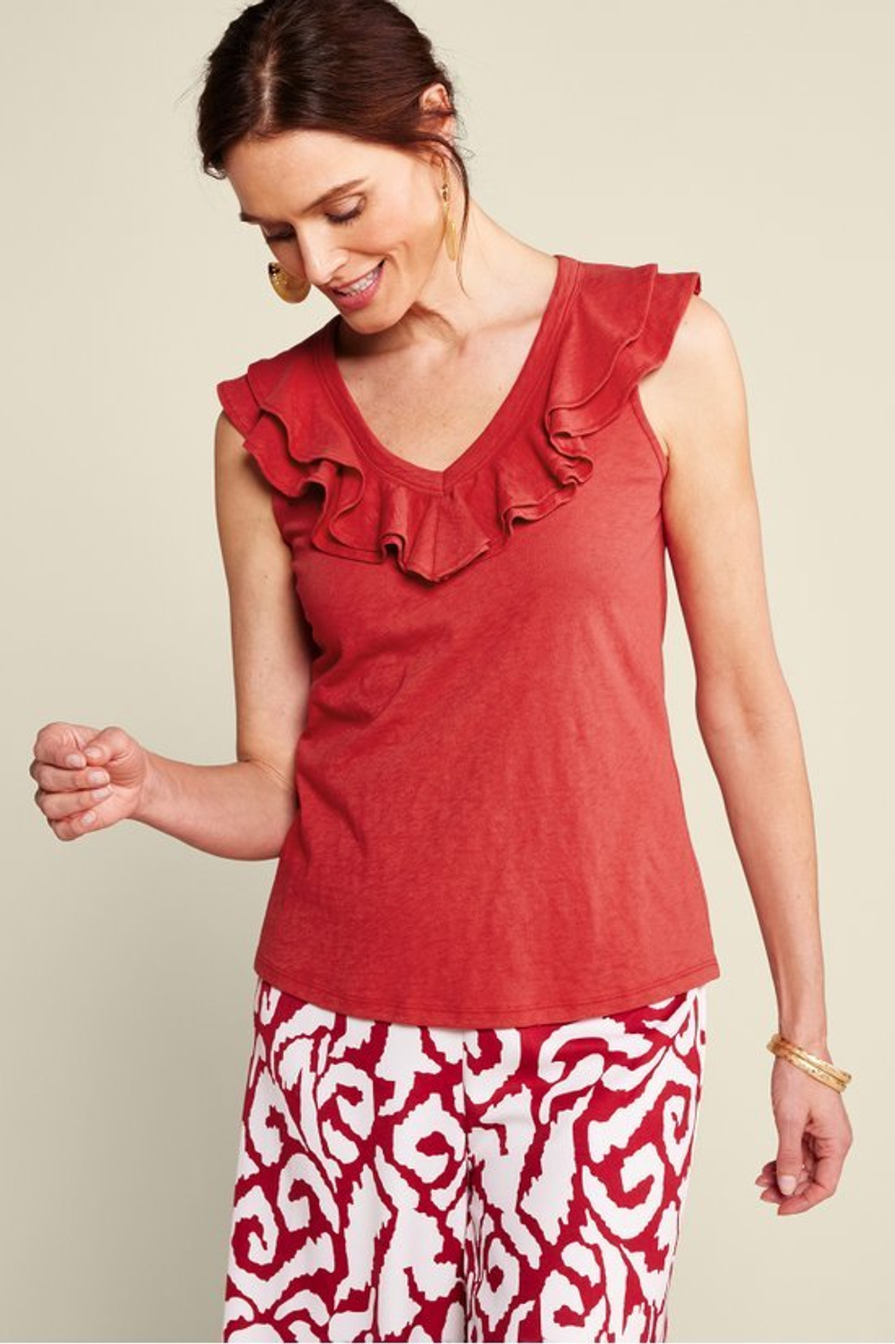 Marybeth Ruffle Tank - Soft Surroundings Outlet