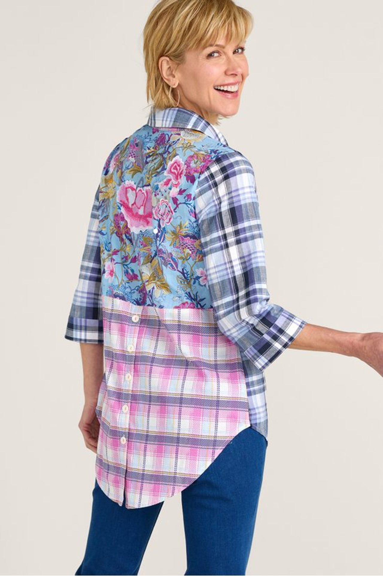 Vanita Plaid Tunic - Soft Surroundings Outlet