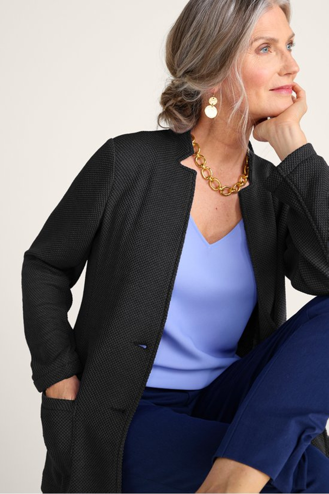 Dagny Textured Blazer - Soft Surroundings Outlet